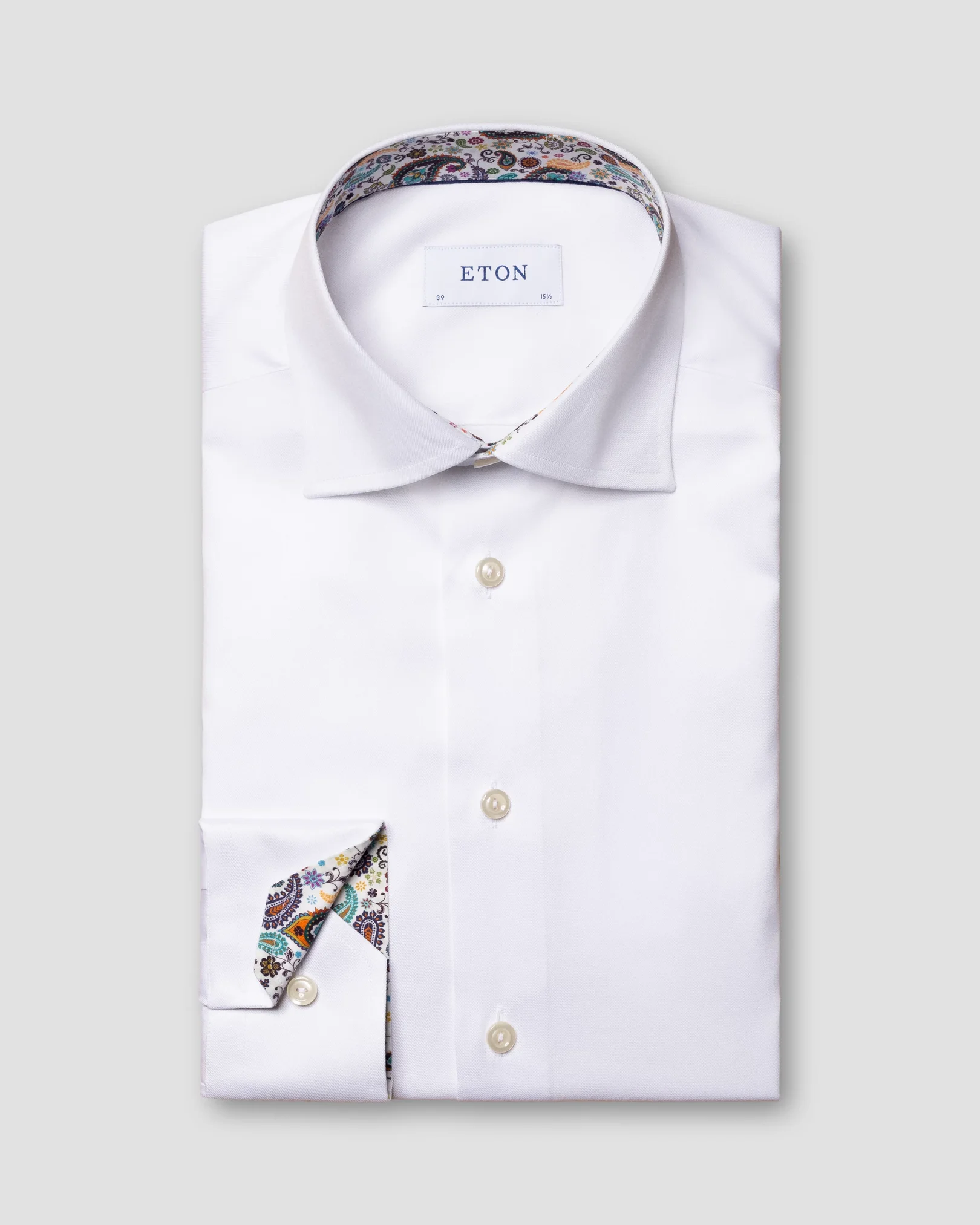 Eton - white signature twill details shirt