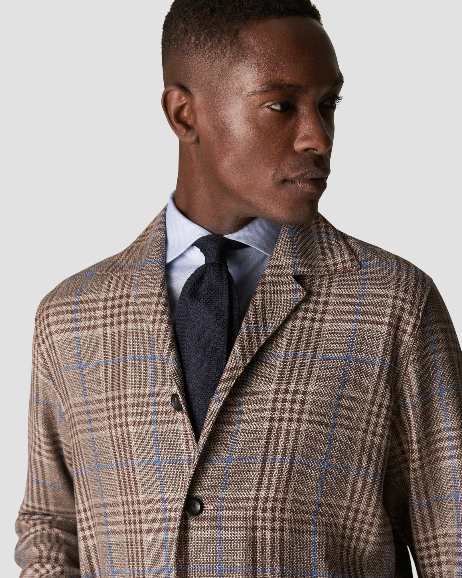 Eton - brown hopsack overshirt