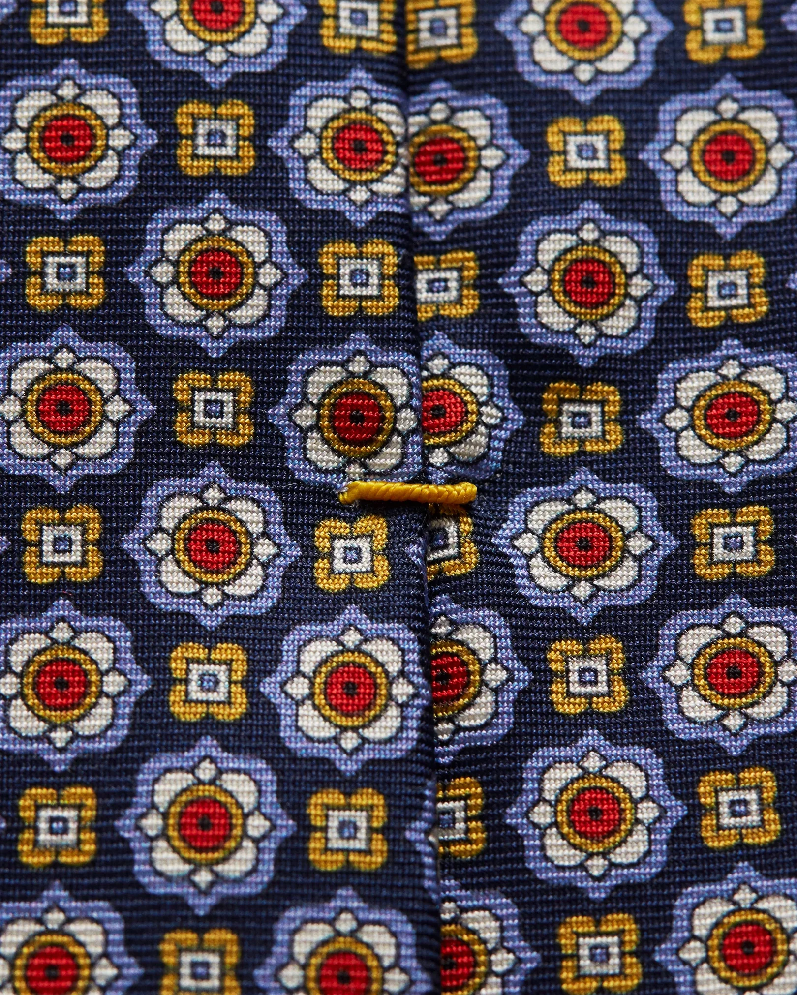 Eton - navy geometric dotted tie