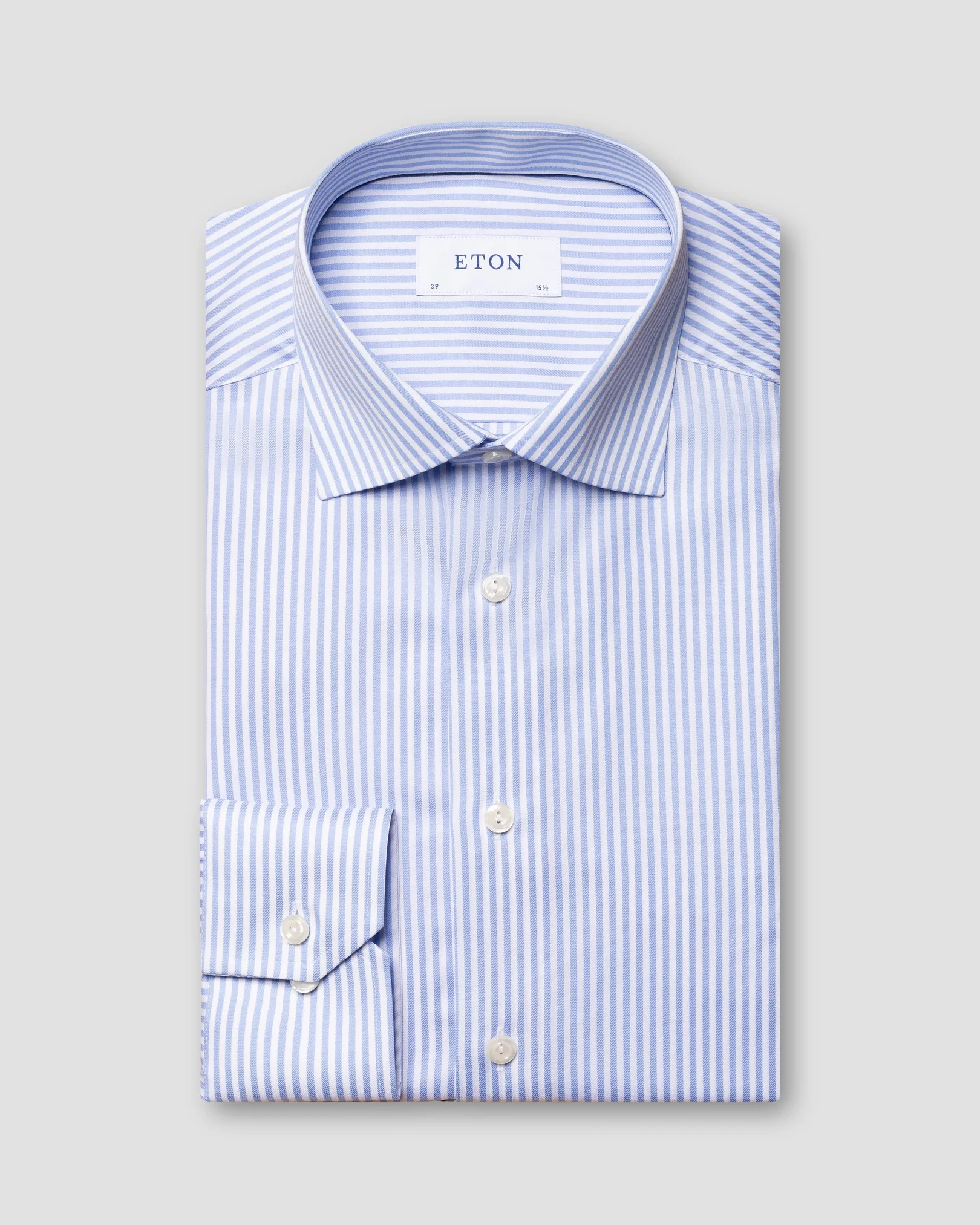 Eton - light blue signature twill shirt cut away single contemporary bf