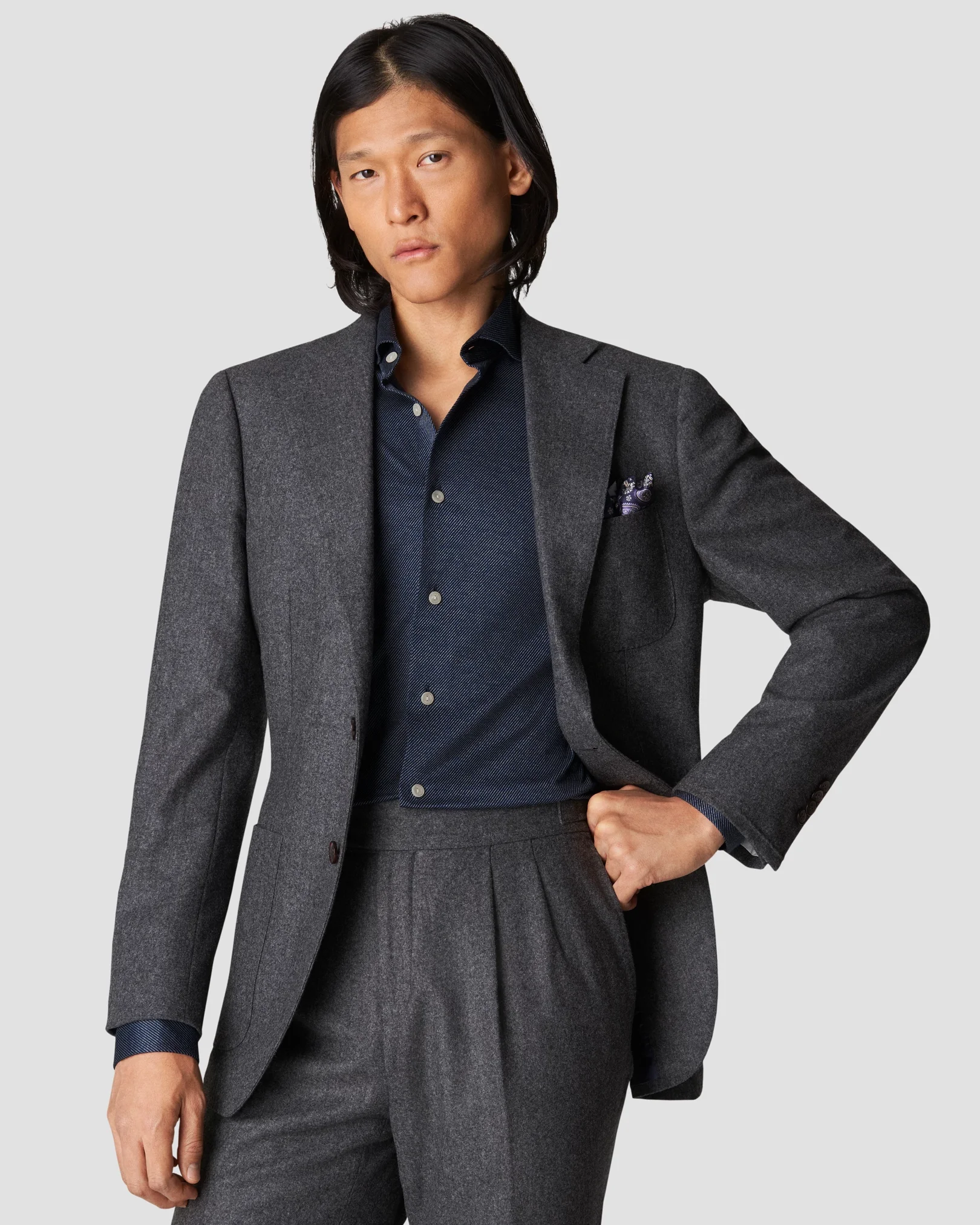 Eton - navy blue knit king