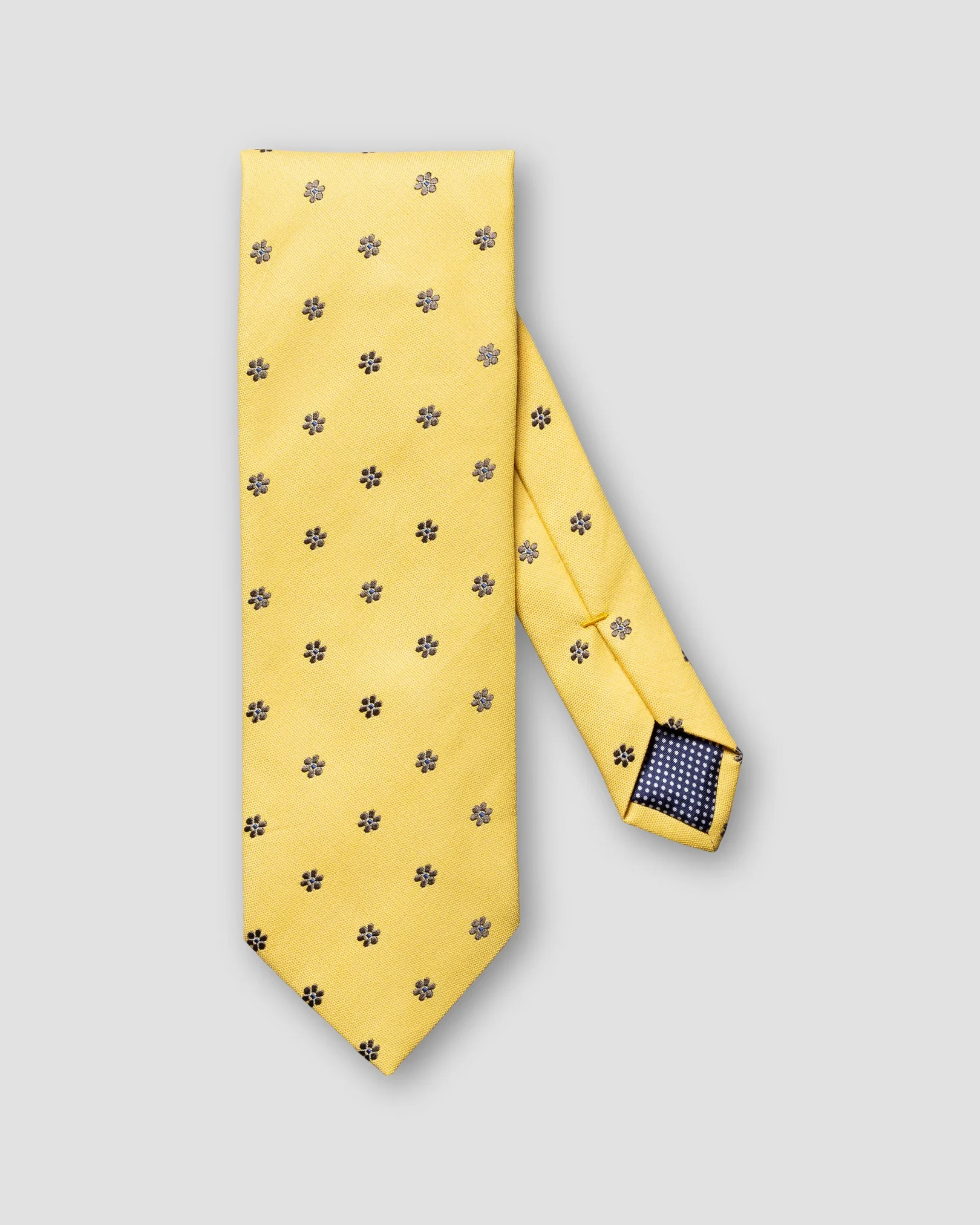 Eton - yellow cotton silk tie