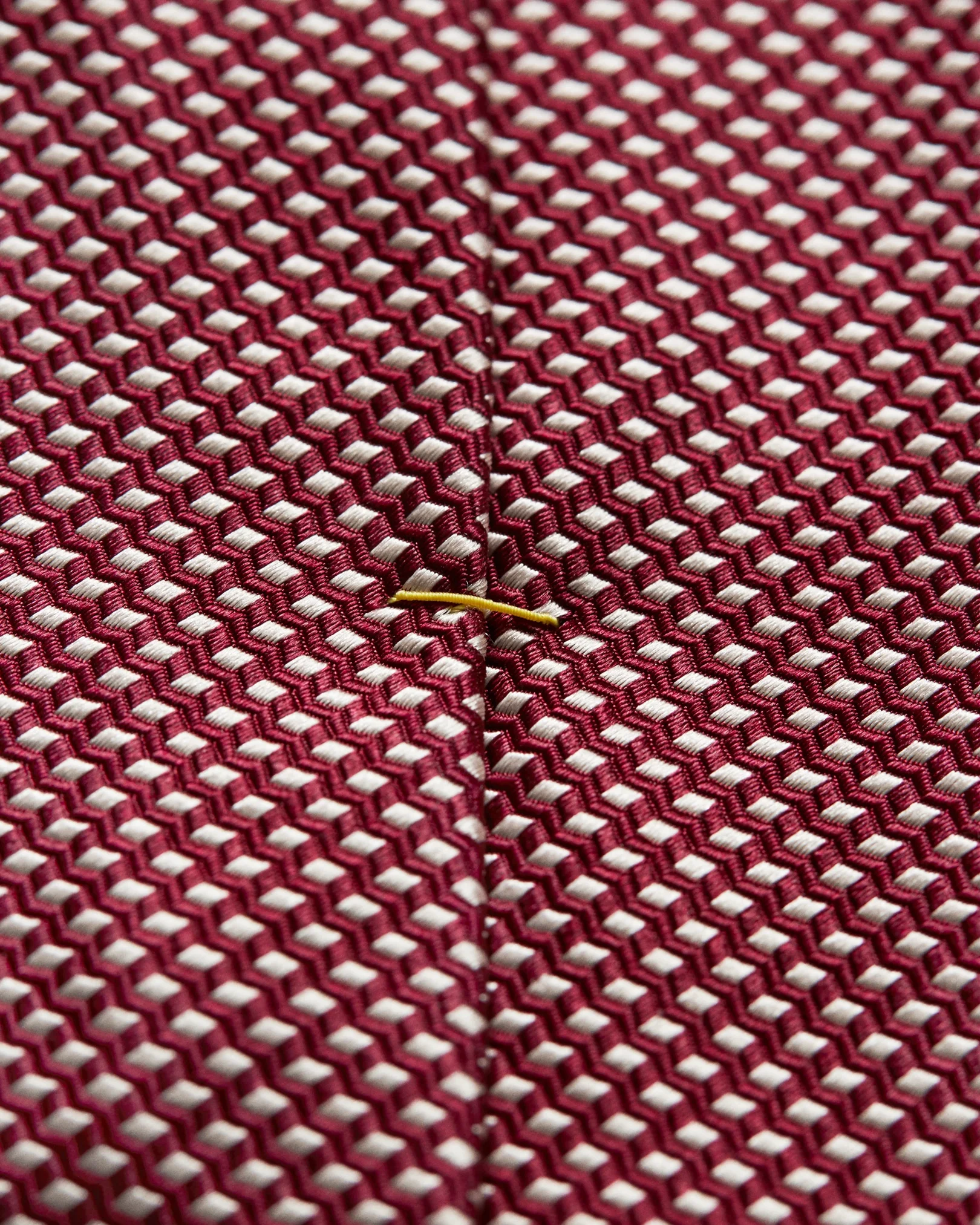 Eton - red geometric woven silk tie