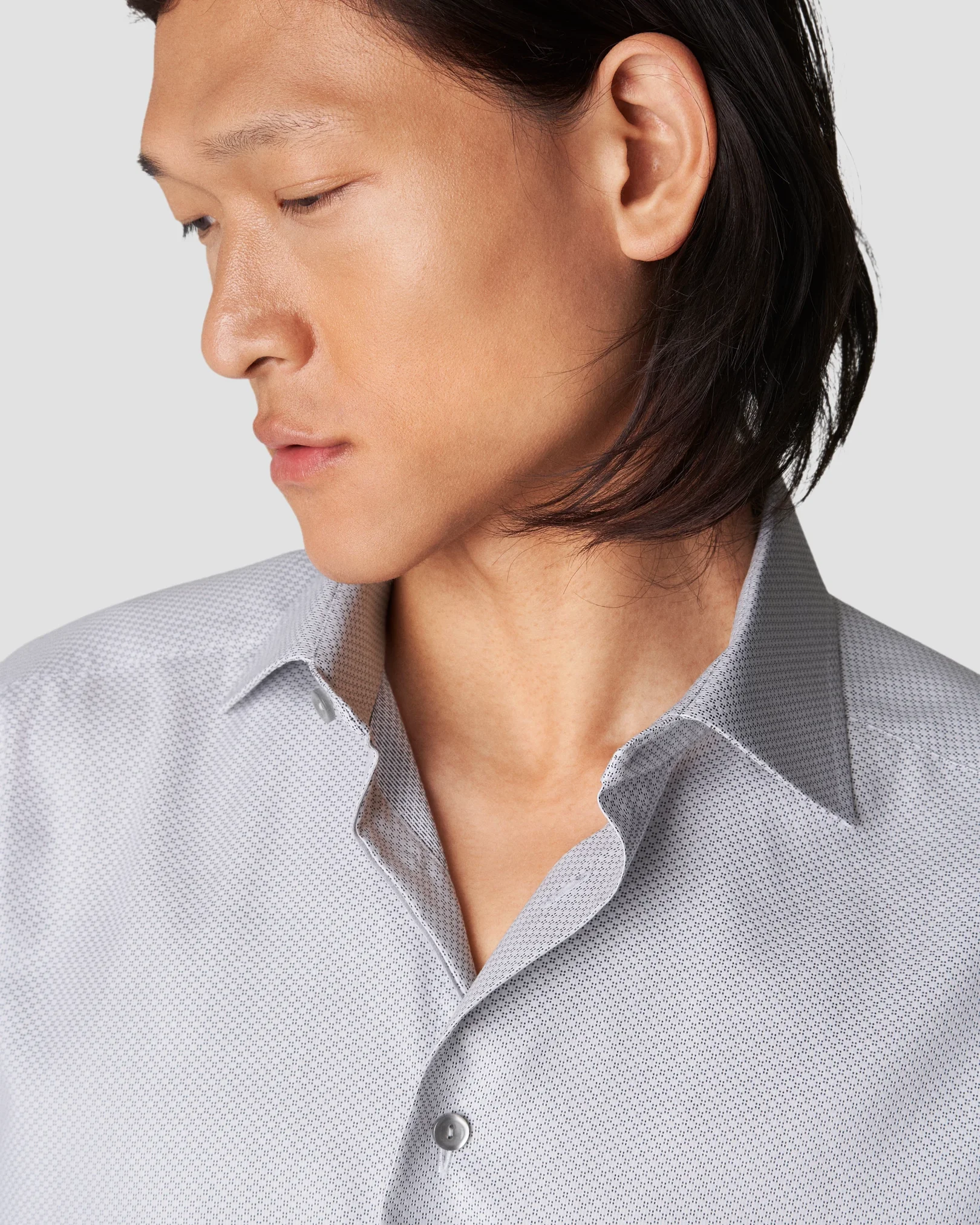Eton - dark grey brocade