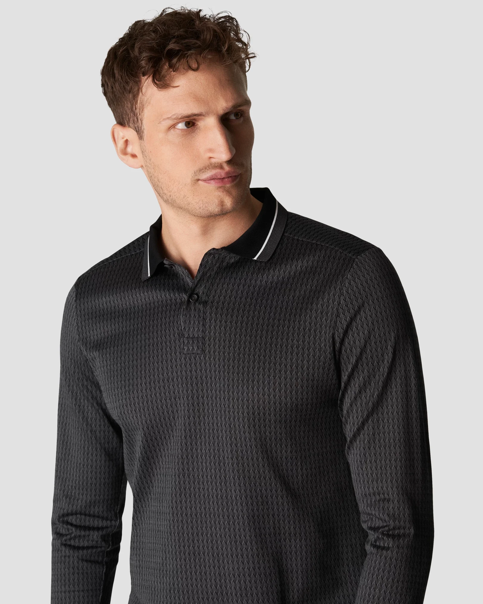 Eton - black jacquard knit