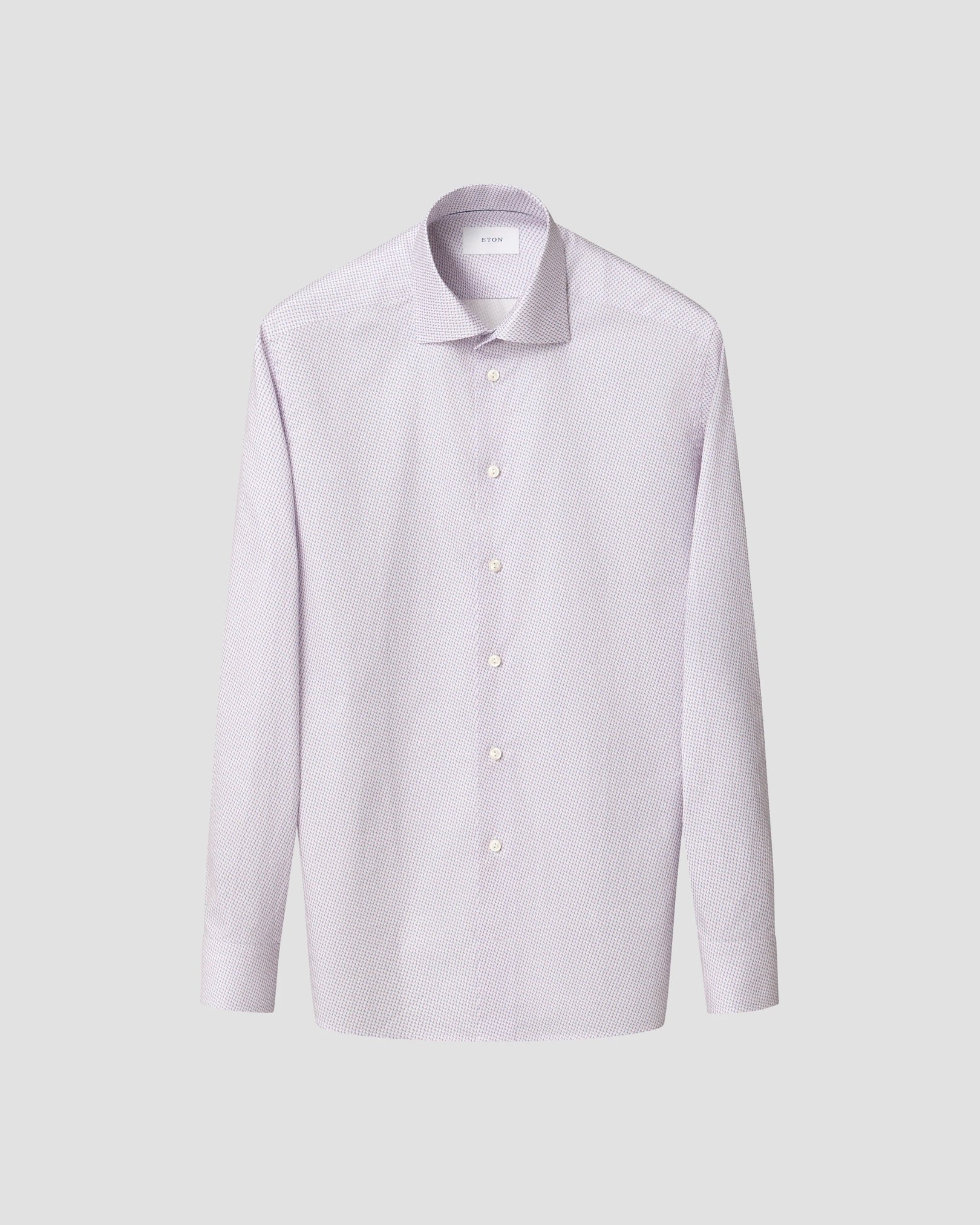 Eton - pink micro geometric signature twill shirt
