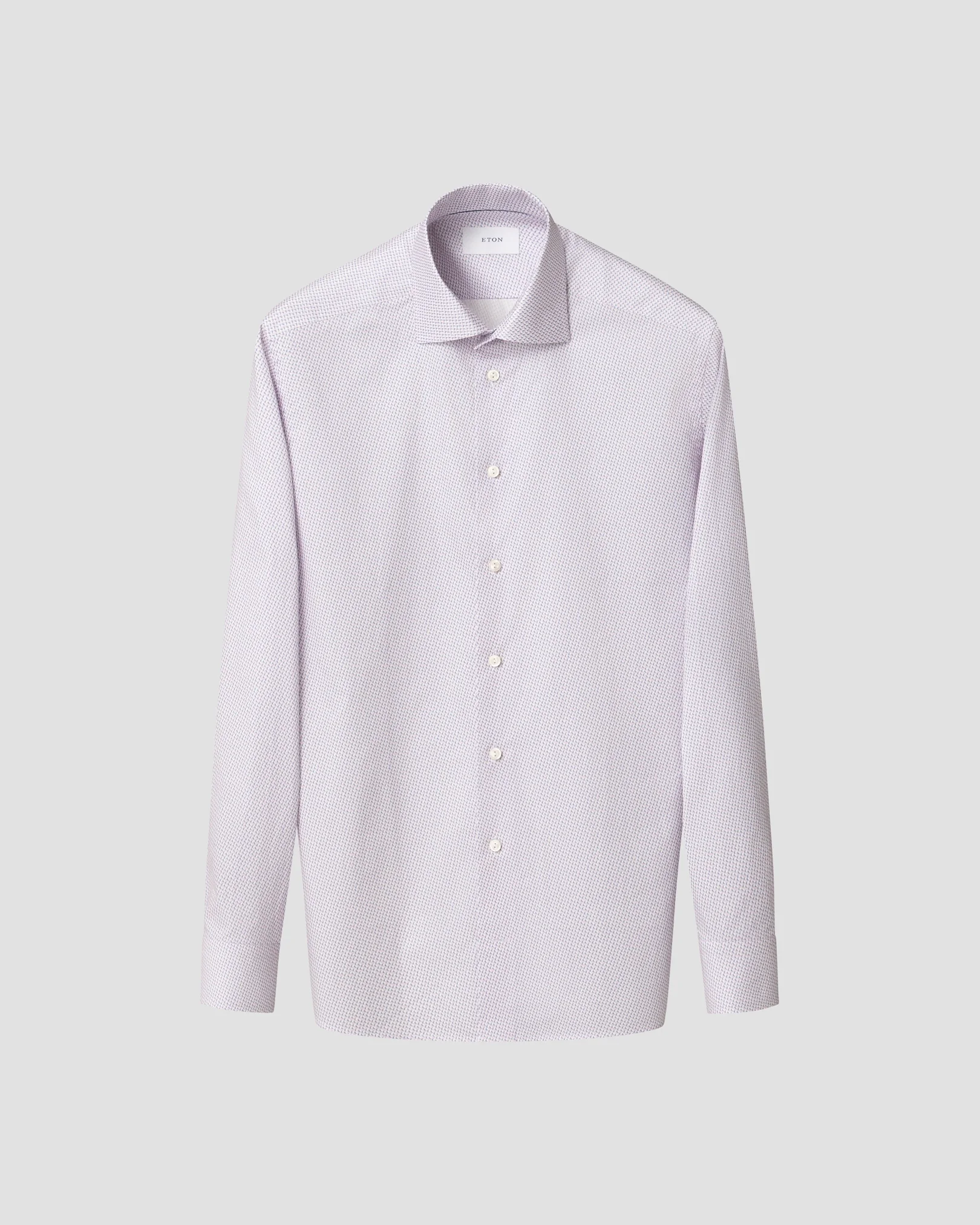 Eton - pink micro geometric signature twill shirt