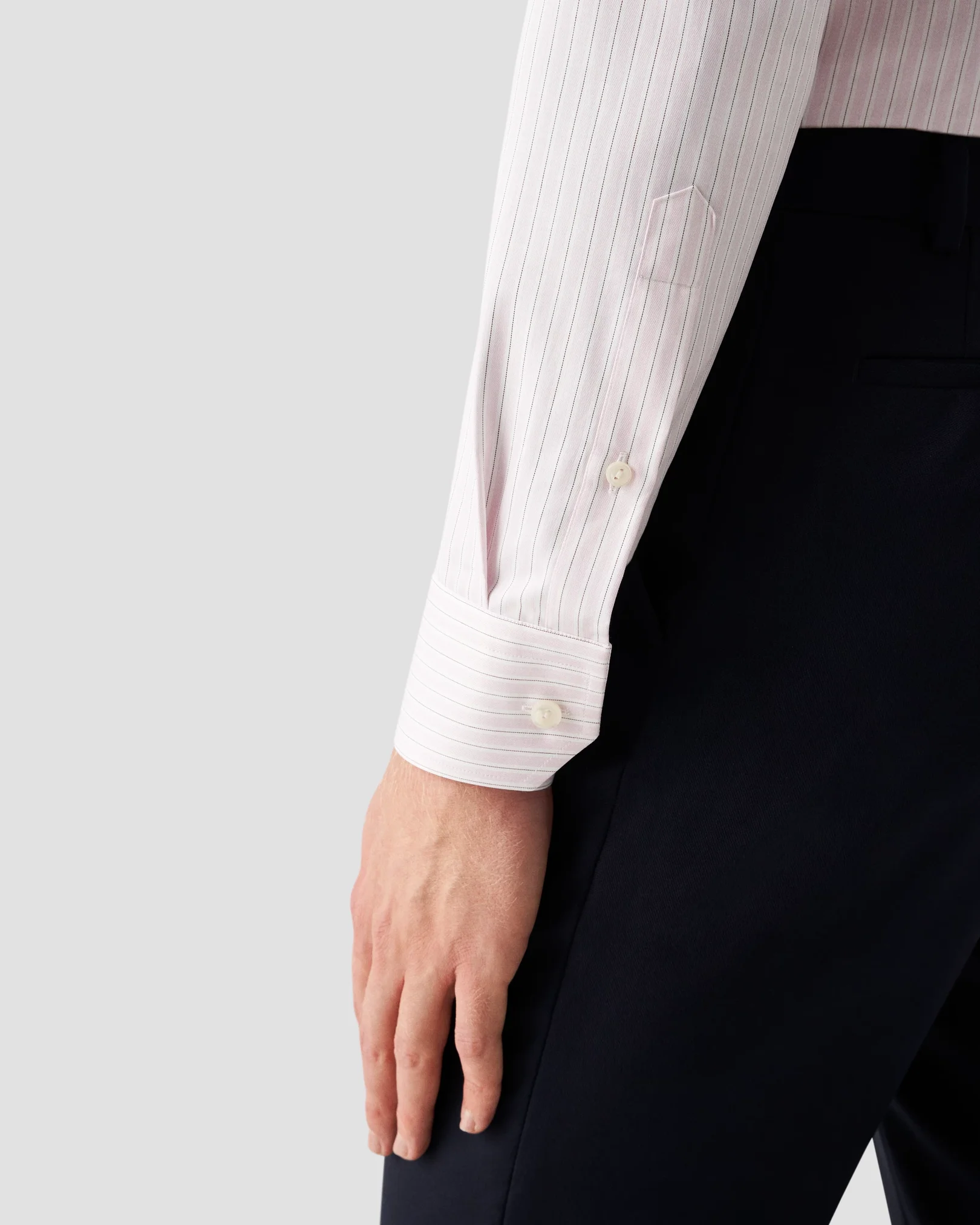 Eton - pink twill cut away collar single cuff contemporary fit