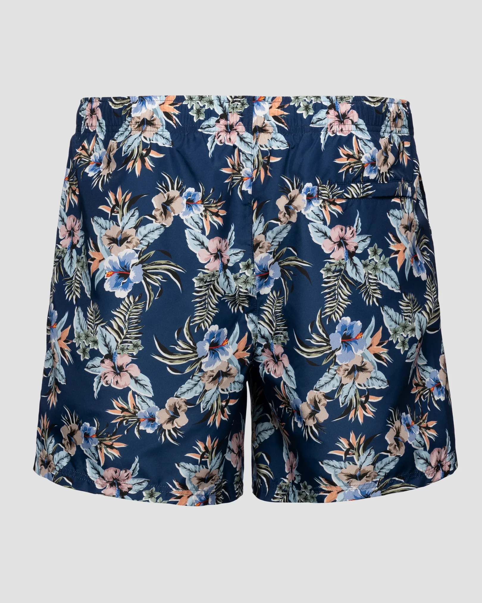 Eton - dark blue floral swim shorts