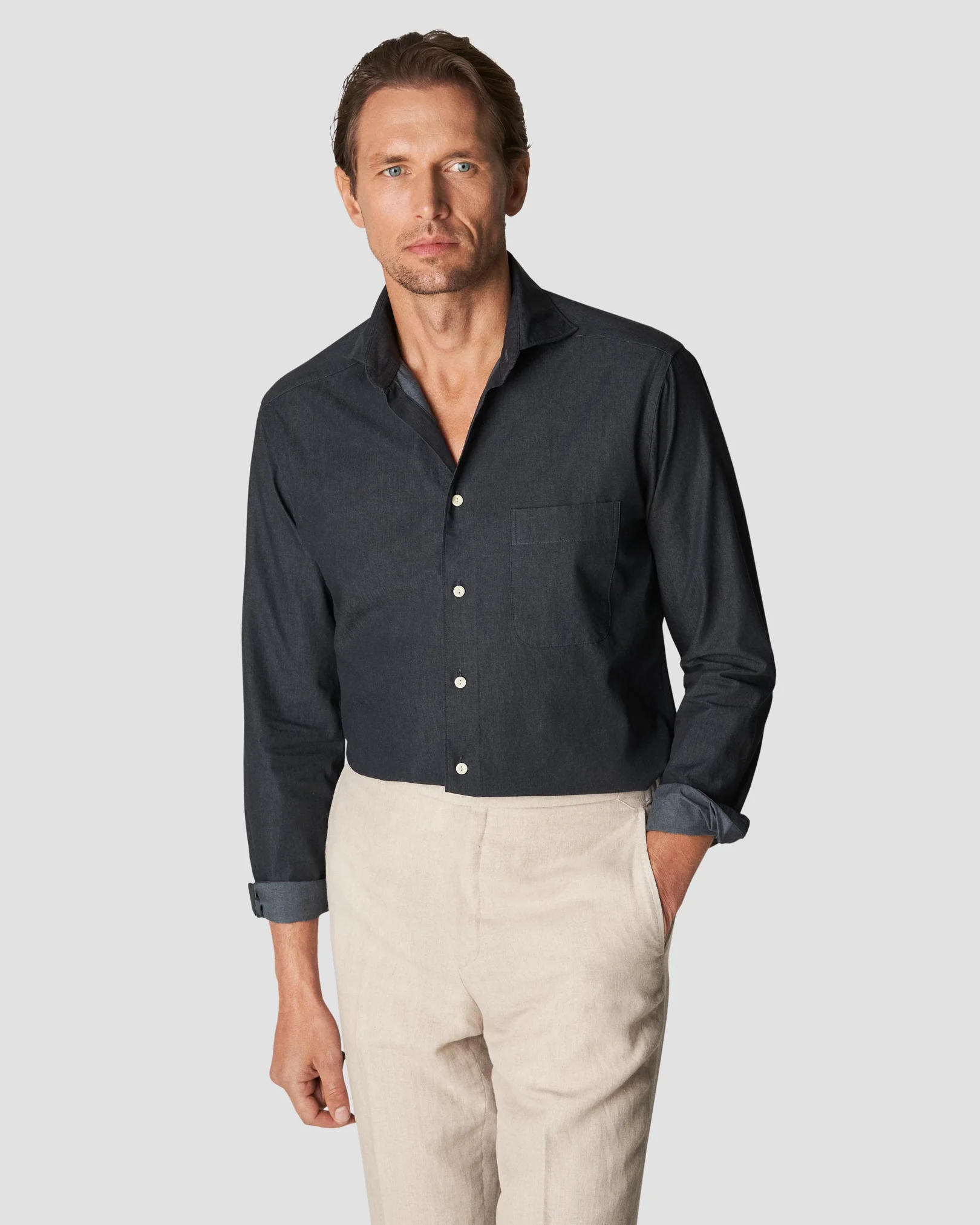 Eton - black heavy twill