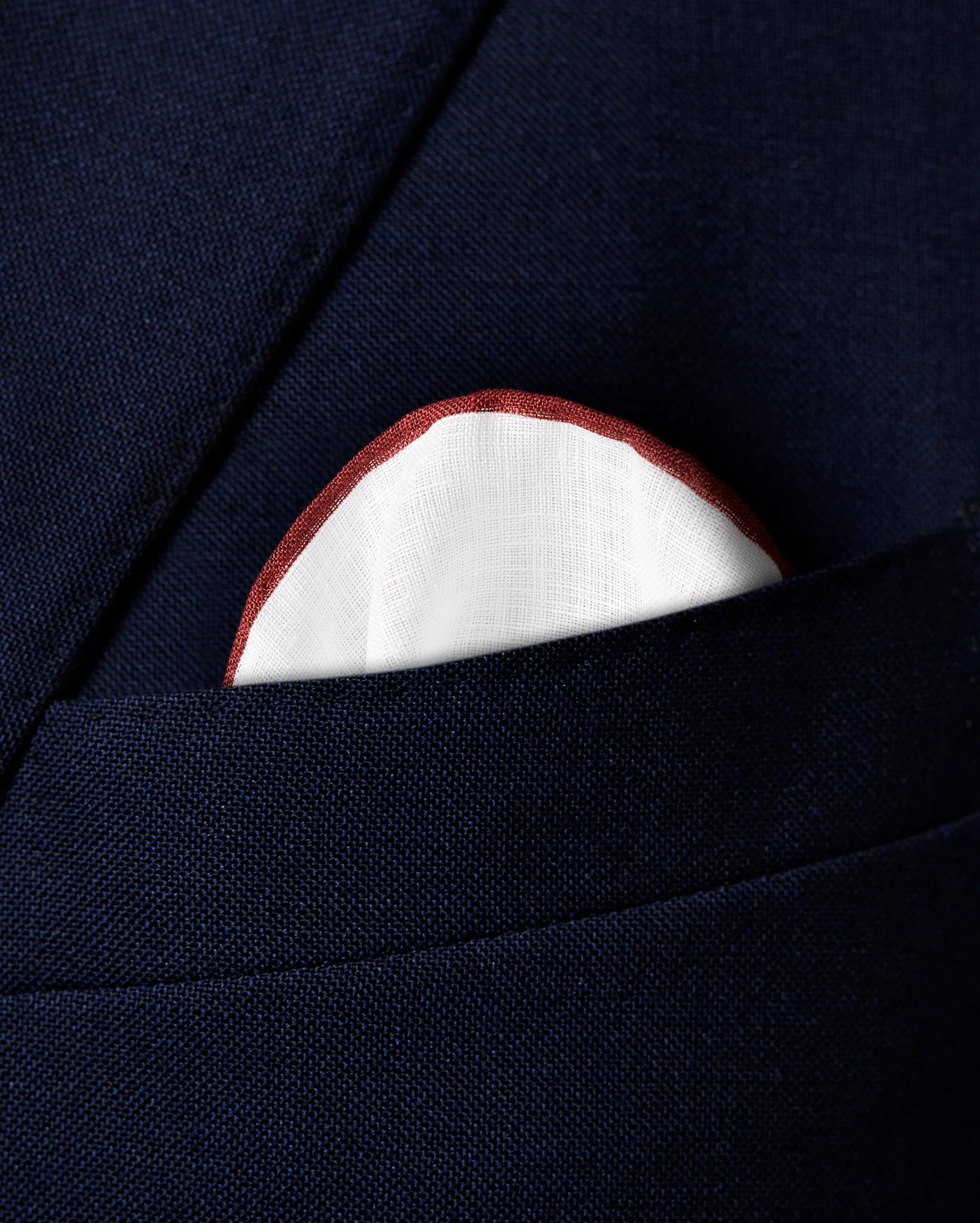 Eton - red linen pocket square