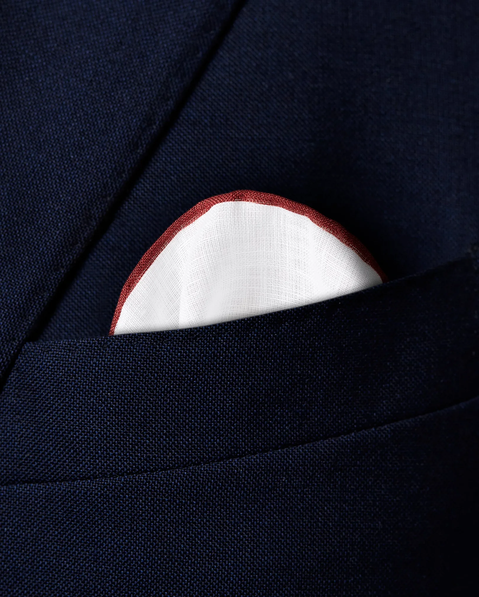 Eton - red linen pocket square