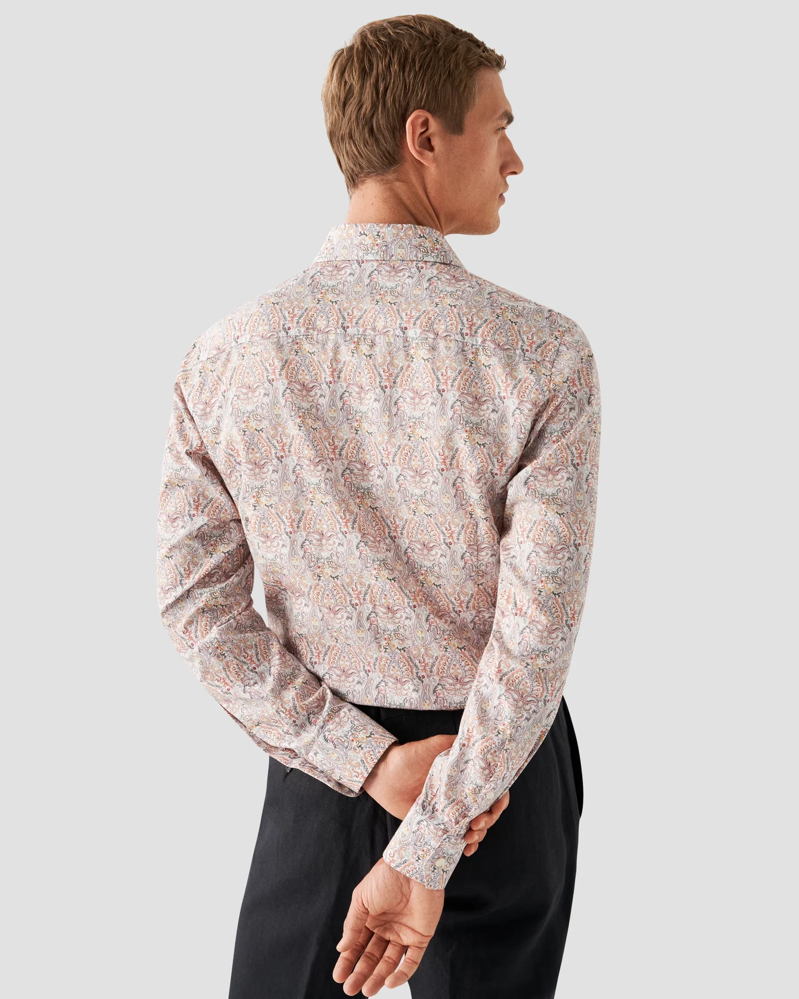 Eton - red cottontencel shirt
