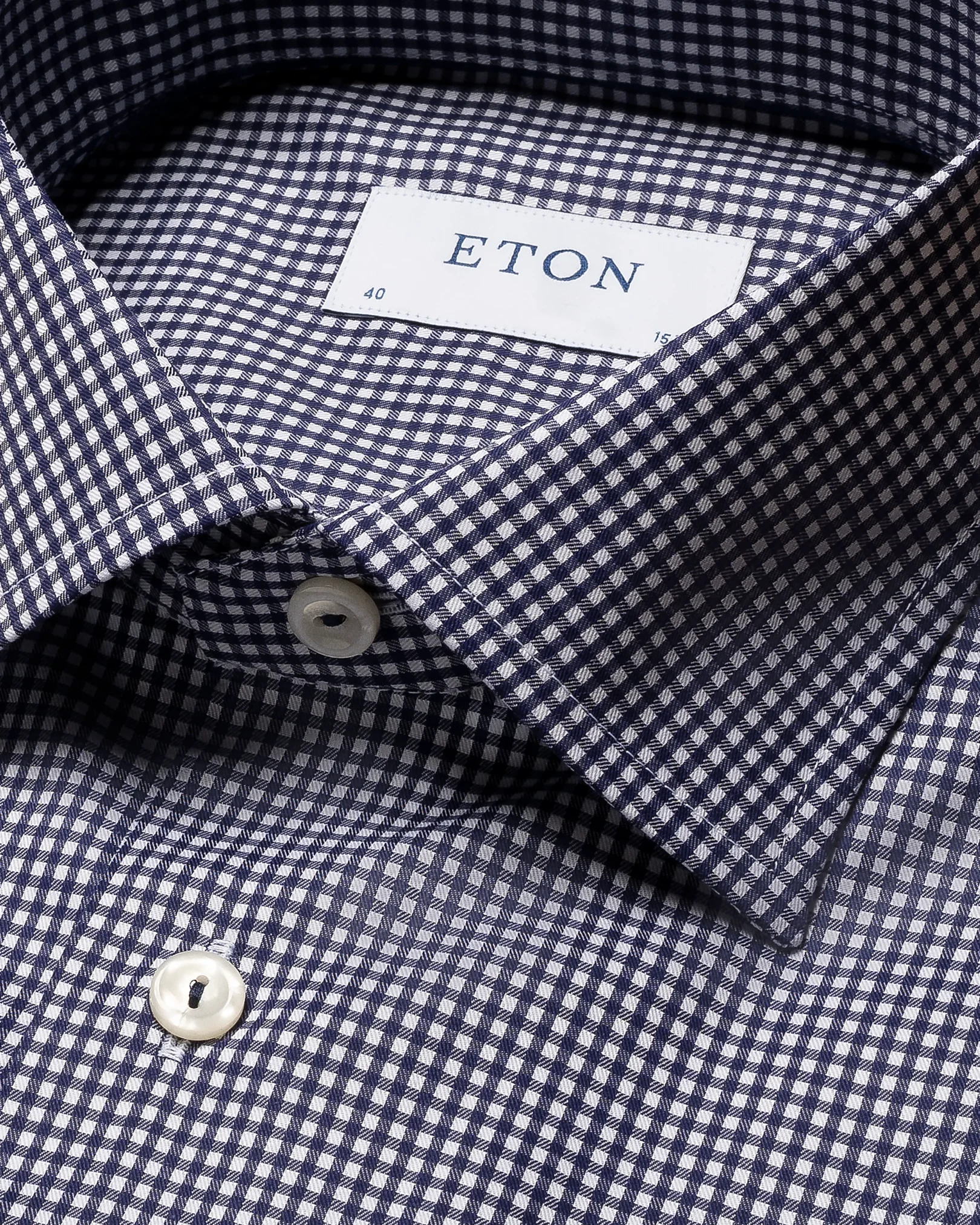 Eton - dark blue fine twill cut away single contemporary
