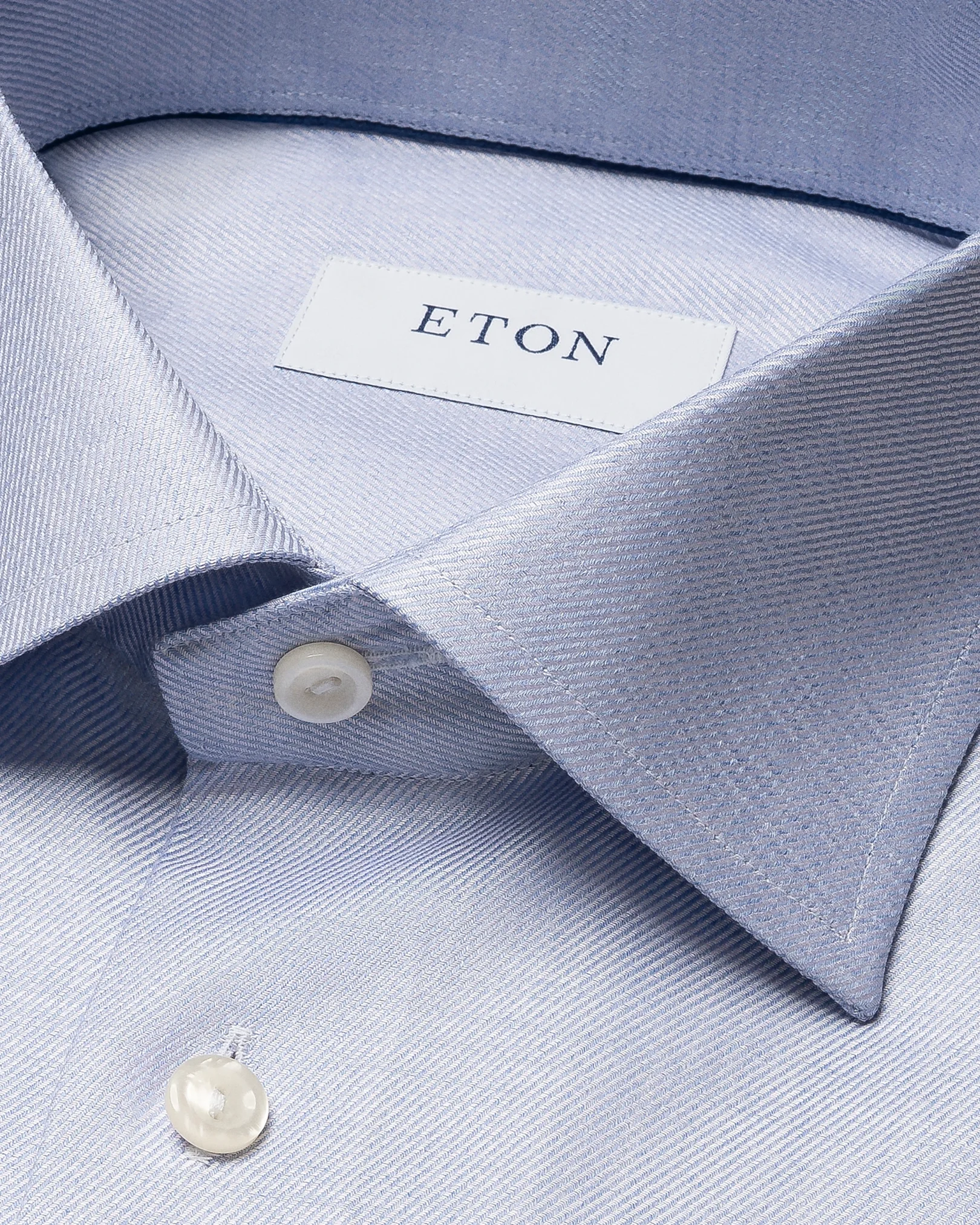 Eton - light purple melange solid cotton tencel tm lyocell shirt