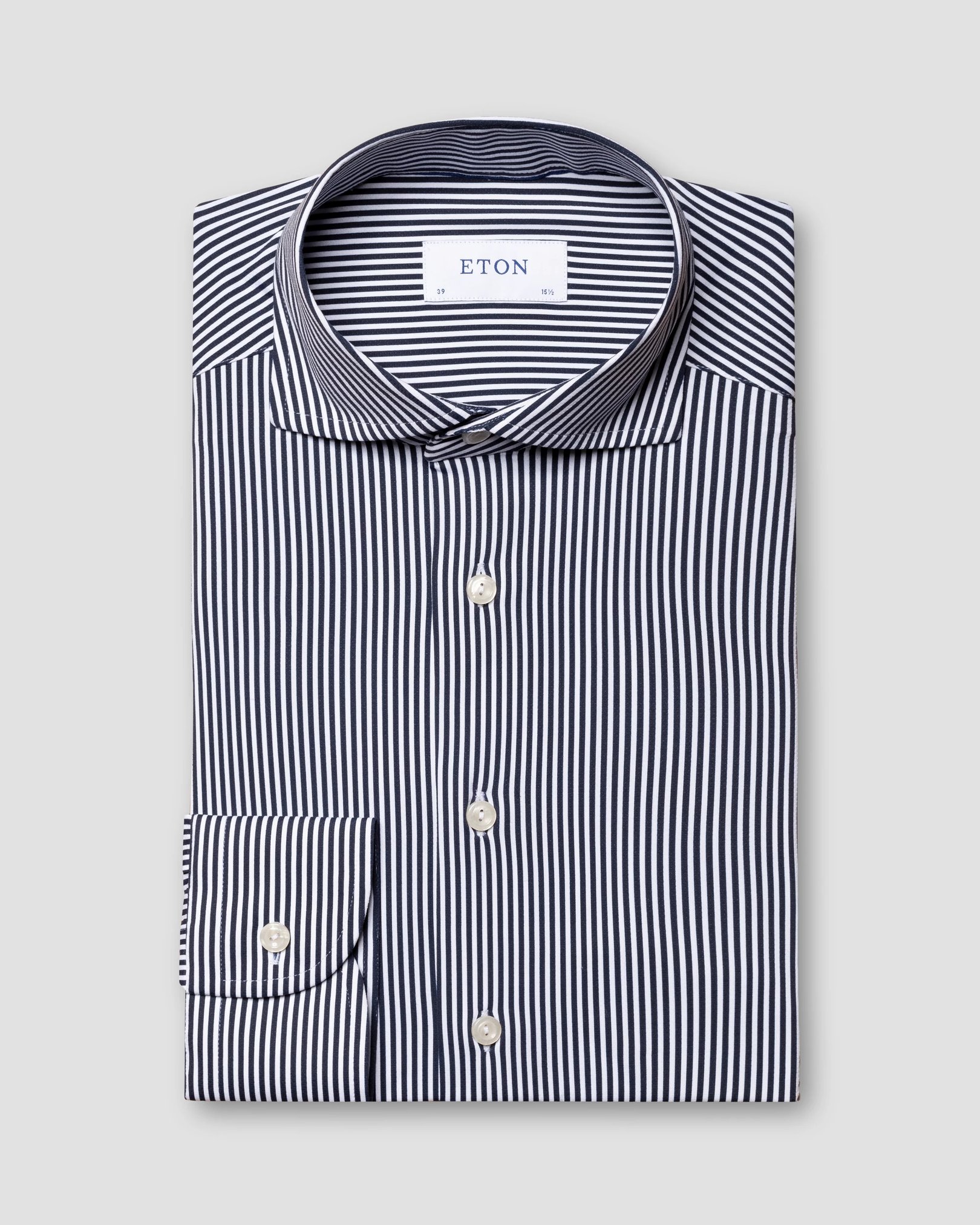 Eton - navy blue four way stretch wide spread