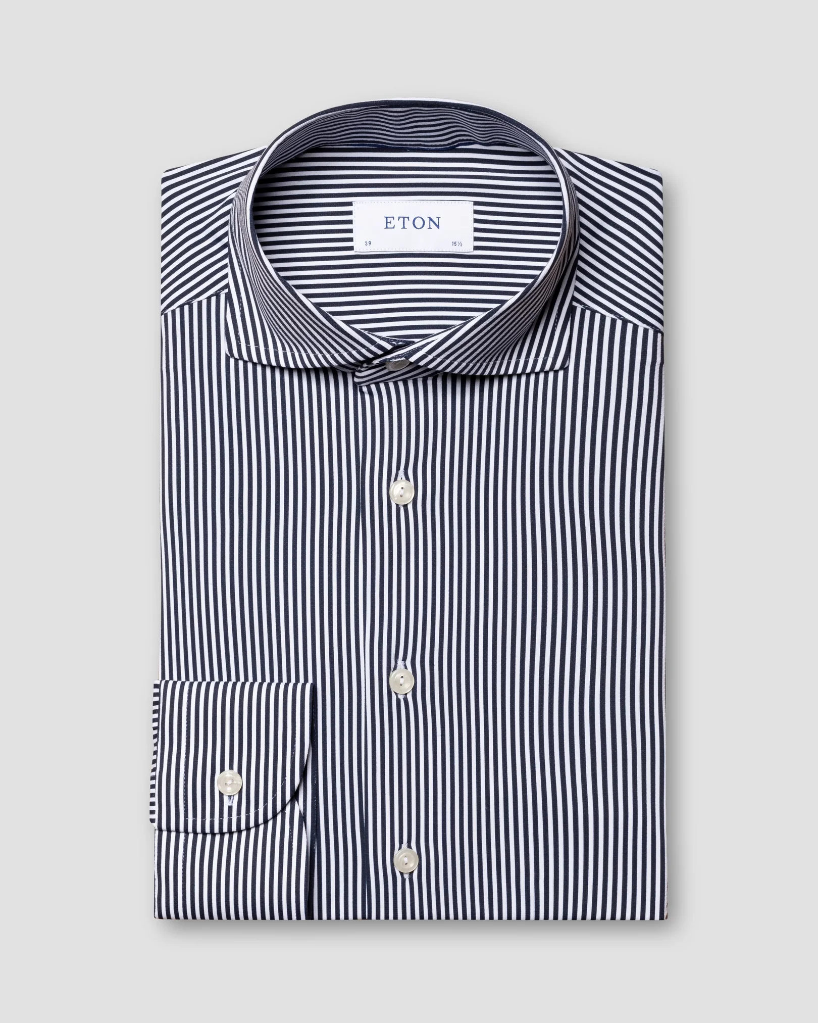 Eton - navy blue four way stretch wide spread