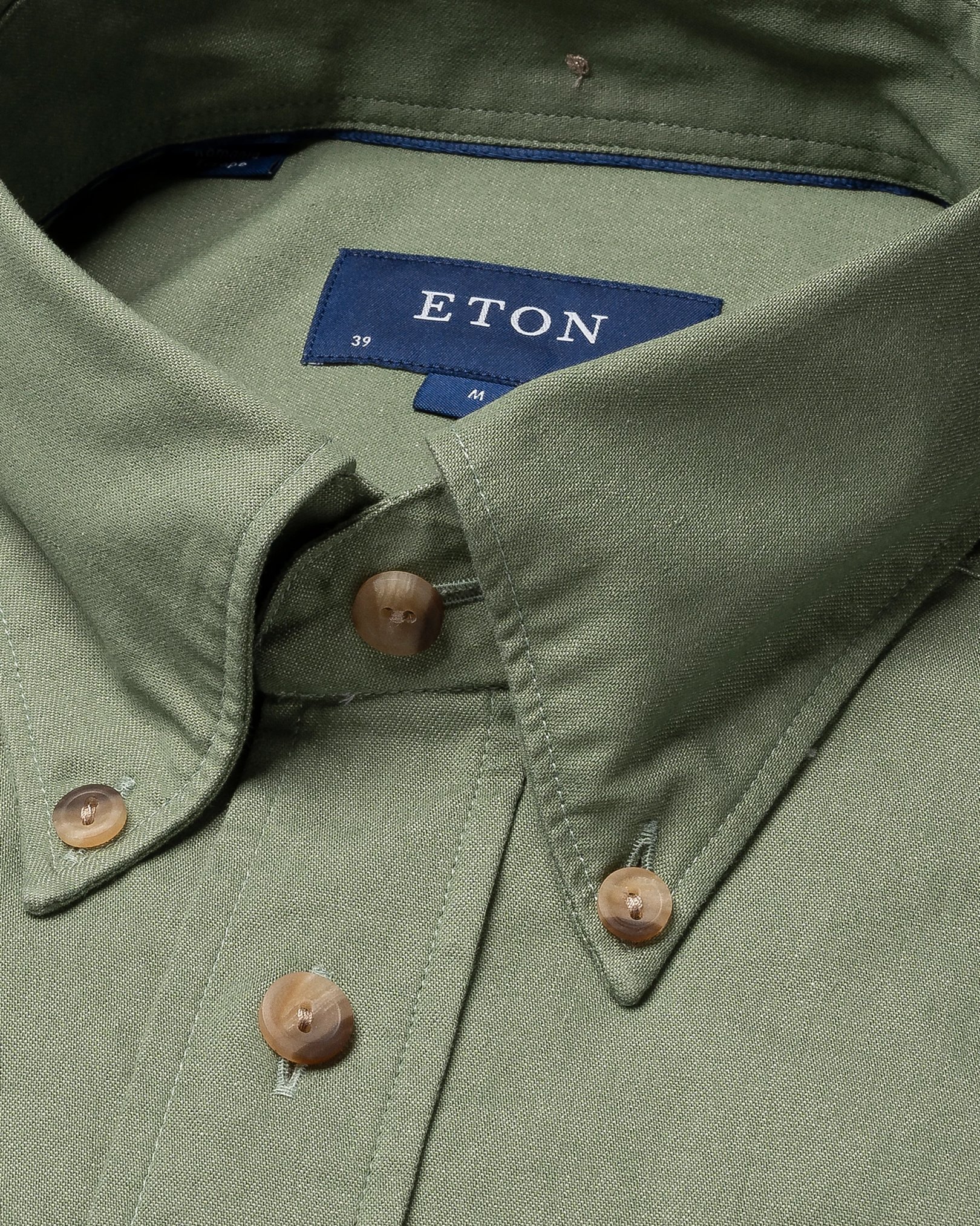 Eton - mid green heavy twill denim