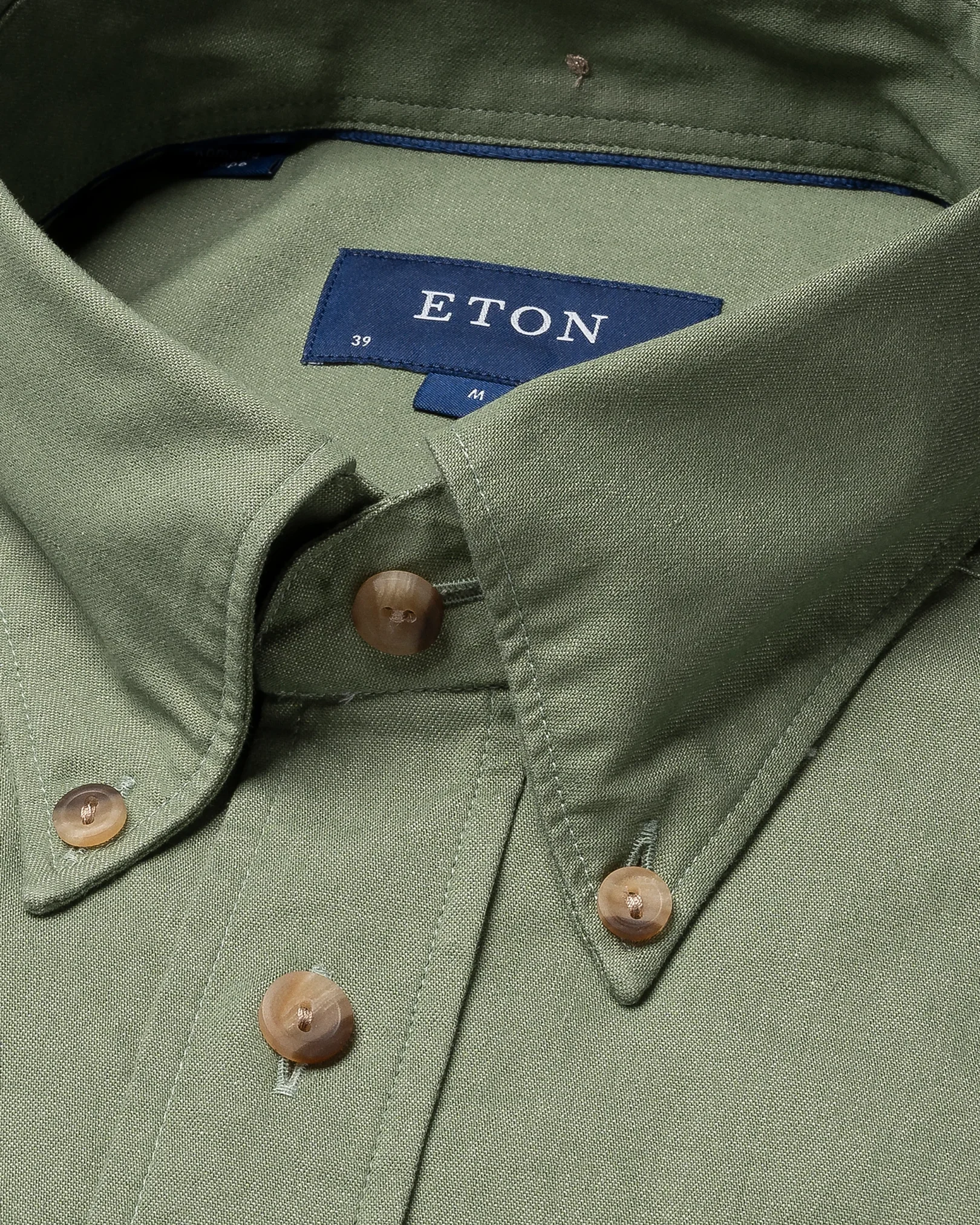 Eton - mid green heavy twill denim