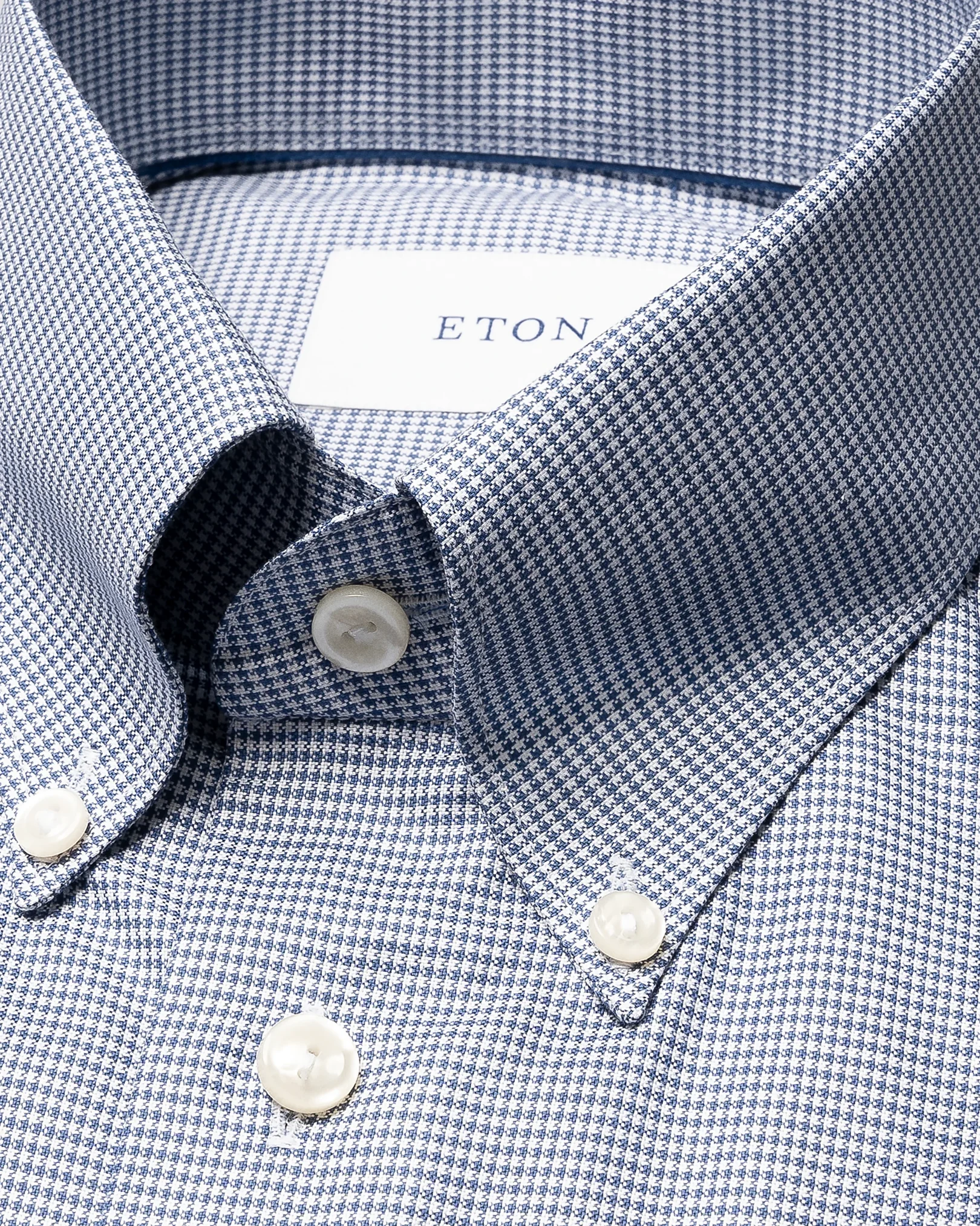 Eton - navy blue check signature oxfordshirt