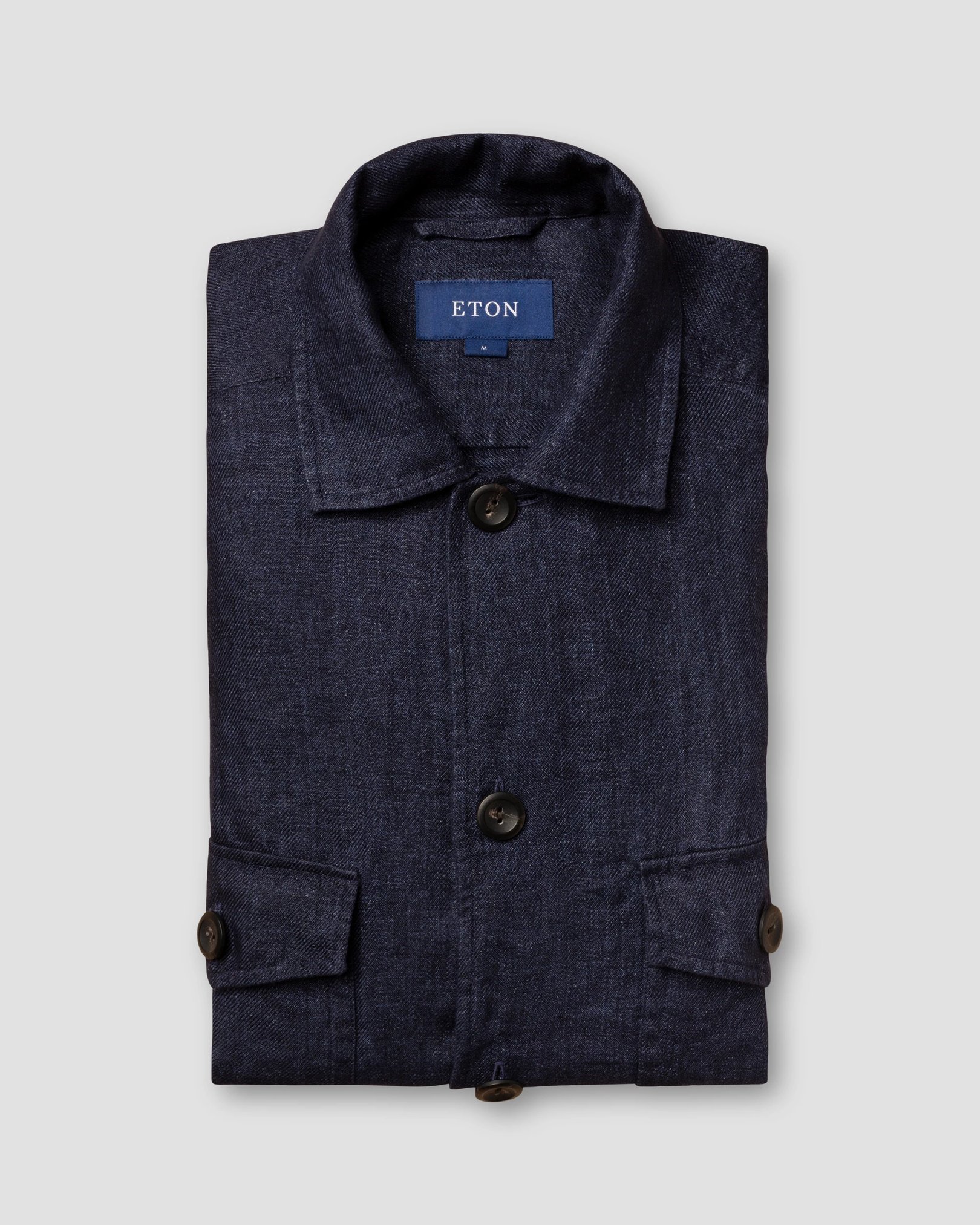 Eton - dark blue linen overshirt