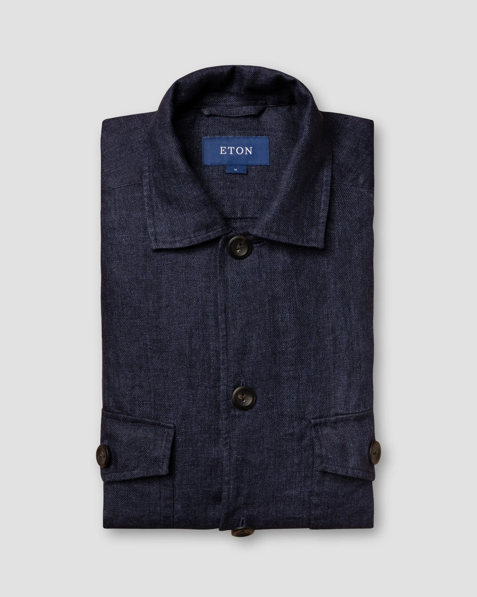 Eton - dark blue linen overshirt
