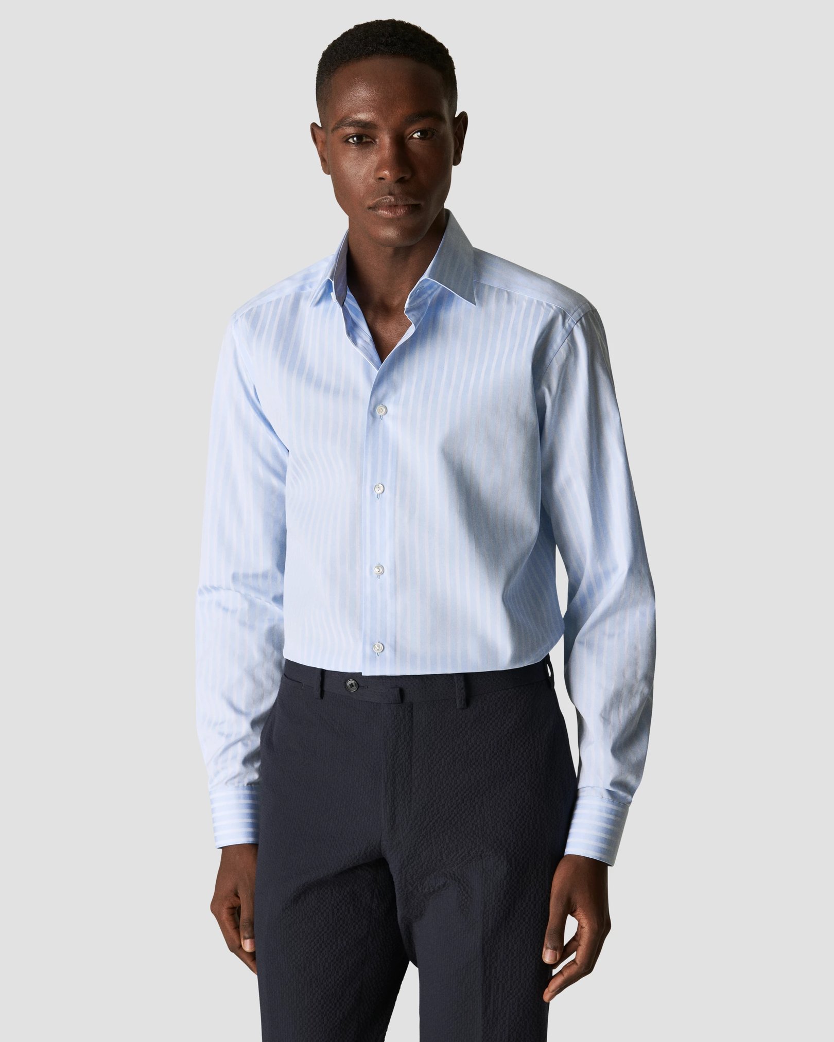 Eton - light blue fine pique