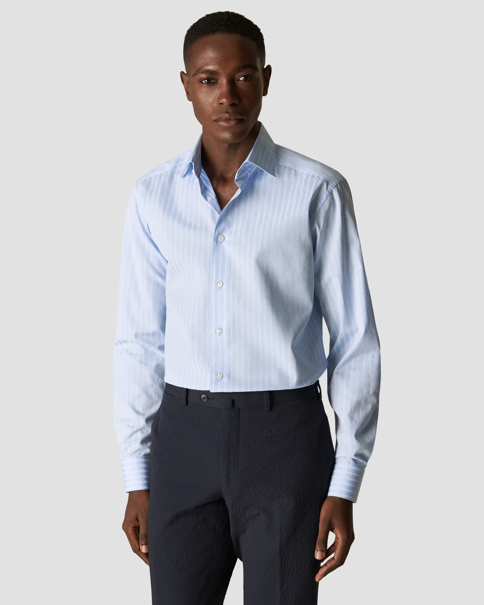 Eton - light blue fine pique