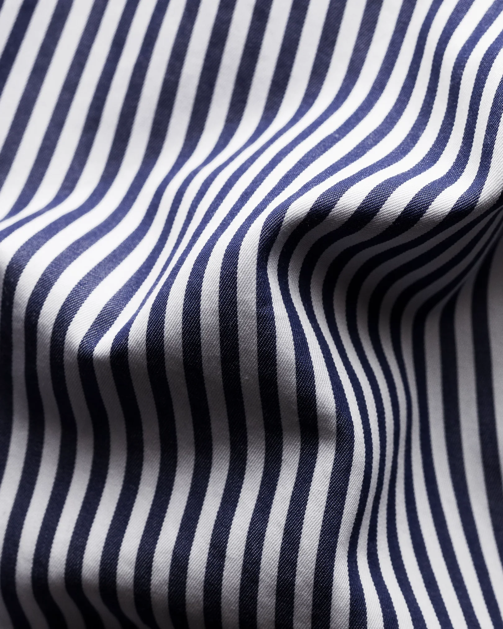 Eton - black twill cotton tencel blend