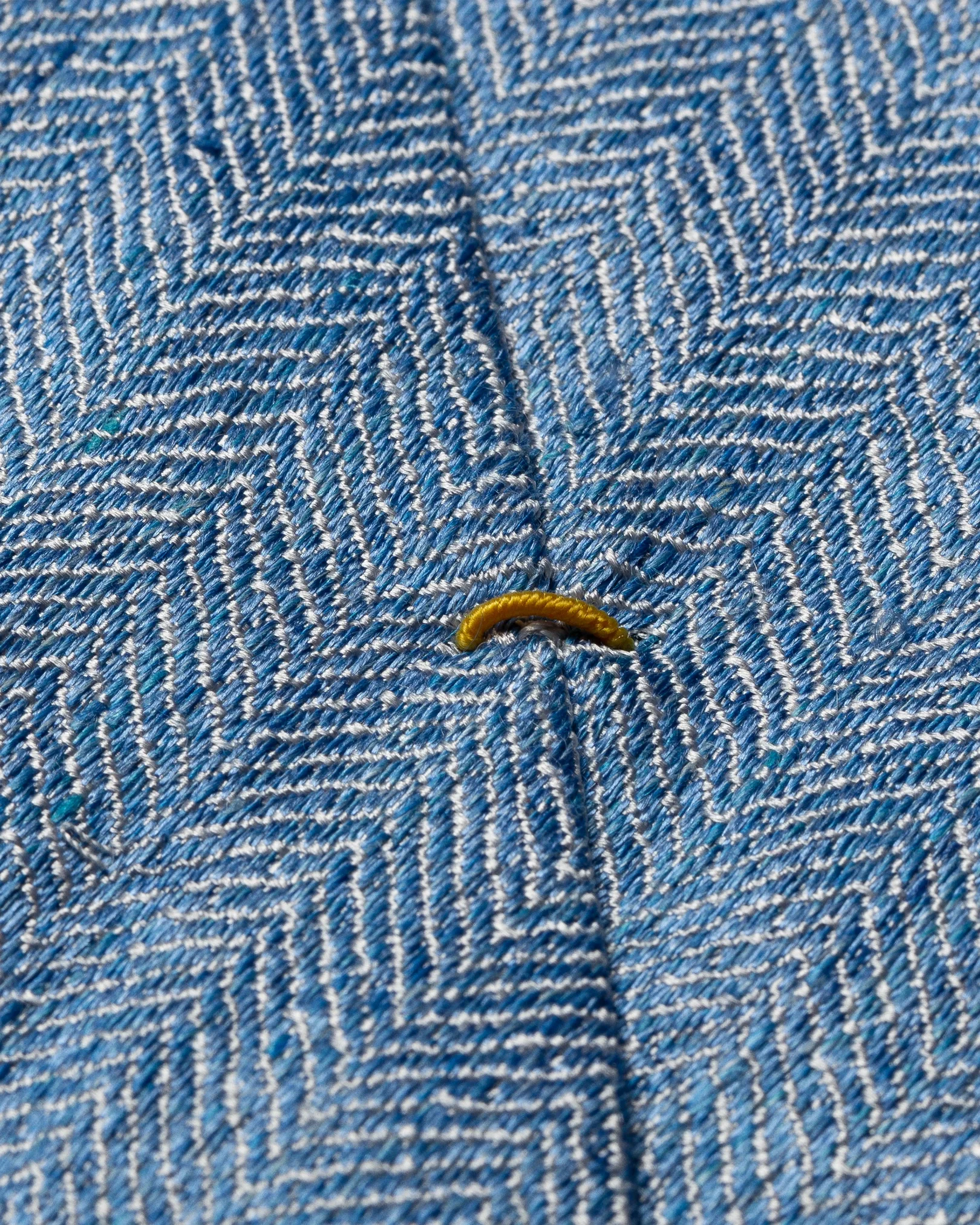 Eton - blue herringbone silk linen tie