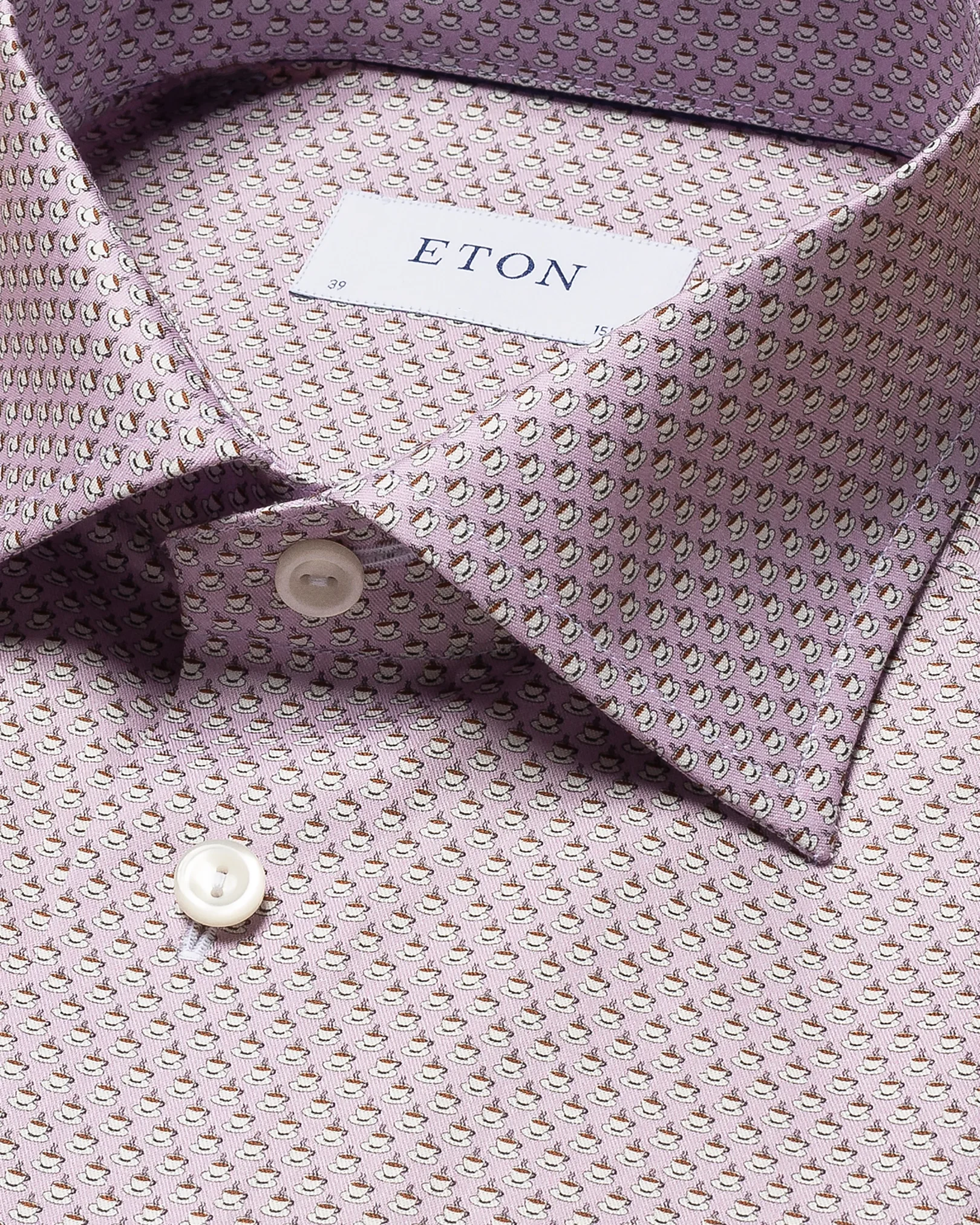 Eton - pink signature twill micro print