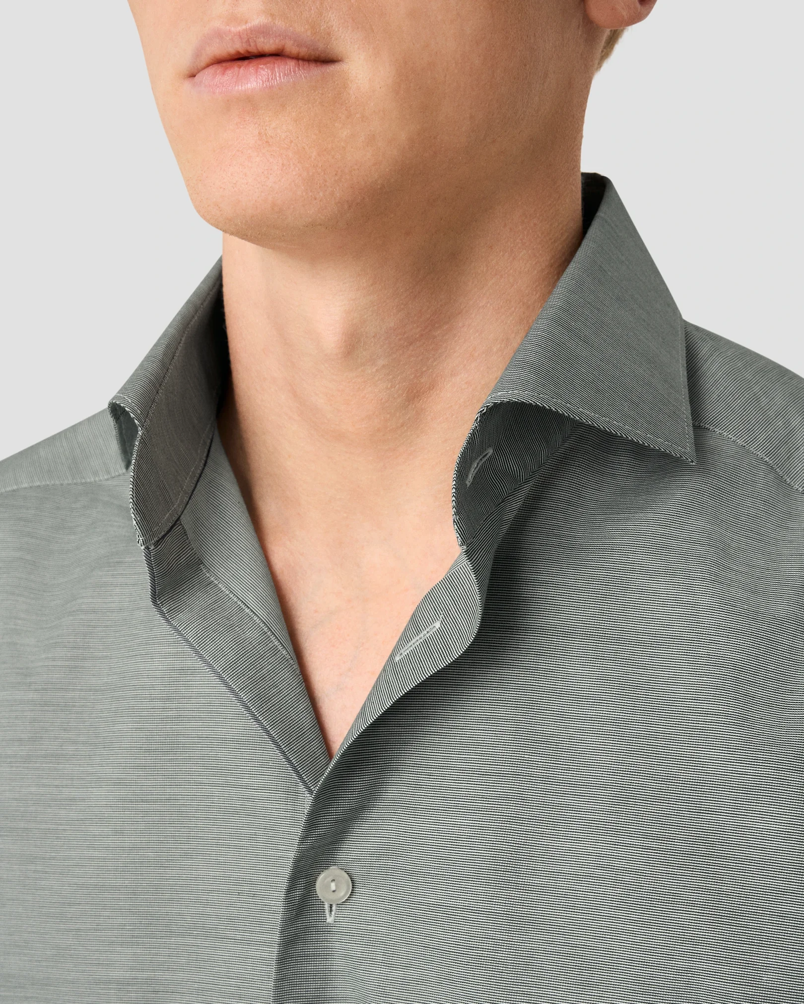 Eton - light green solid signature oxford shirt