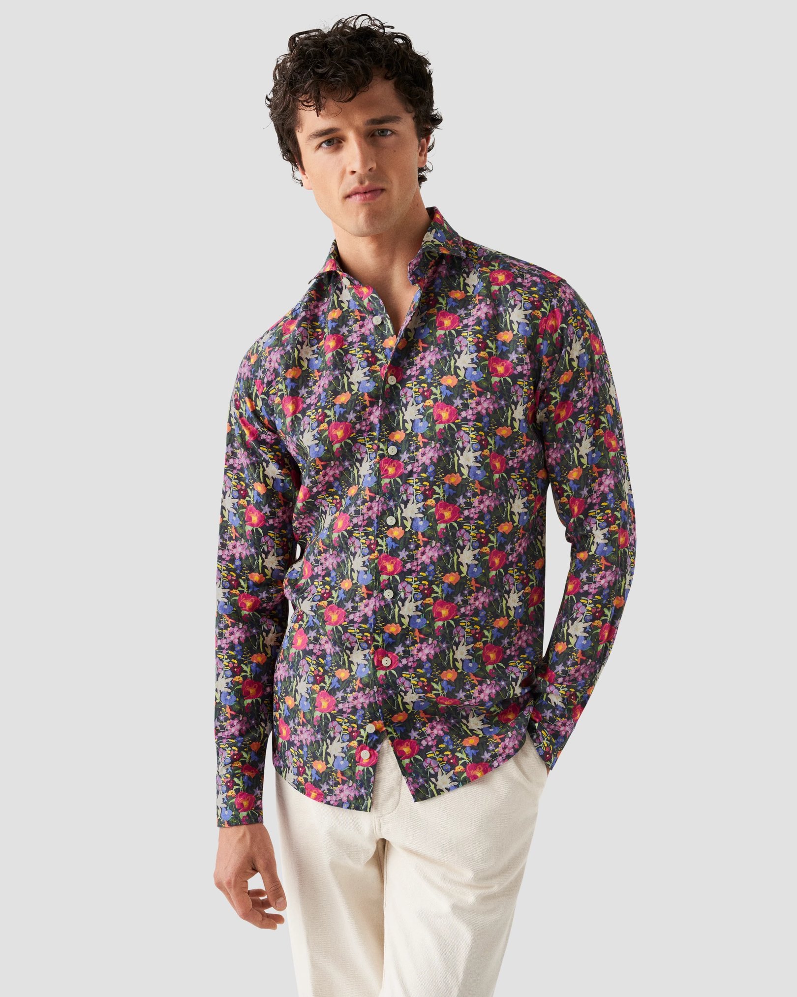 Eton - dark purple linen