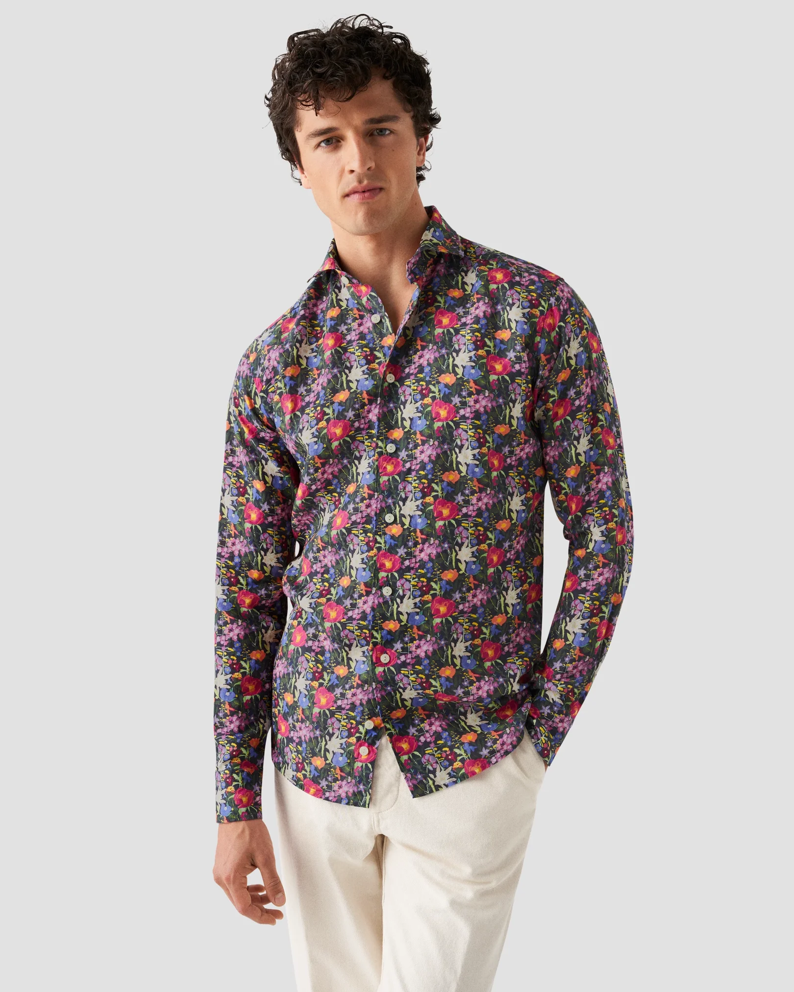 Eton - dark purple linen