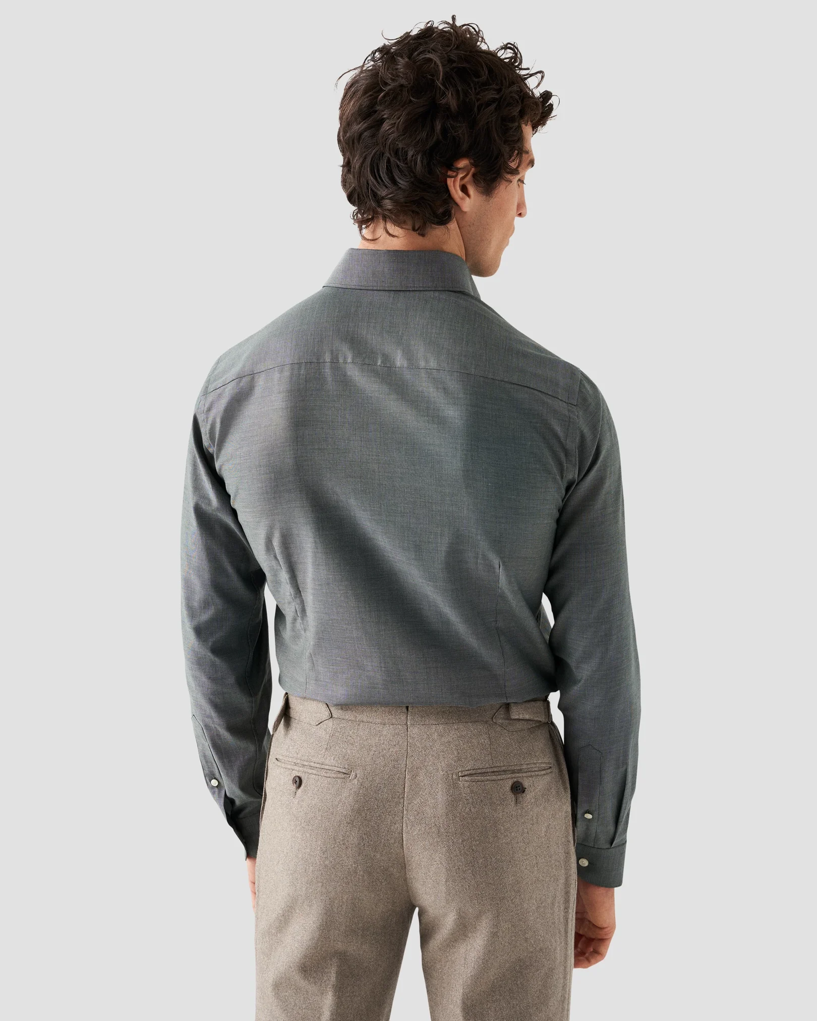 Eton - mid green oxford melange