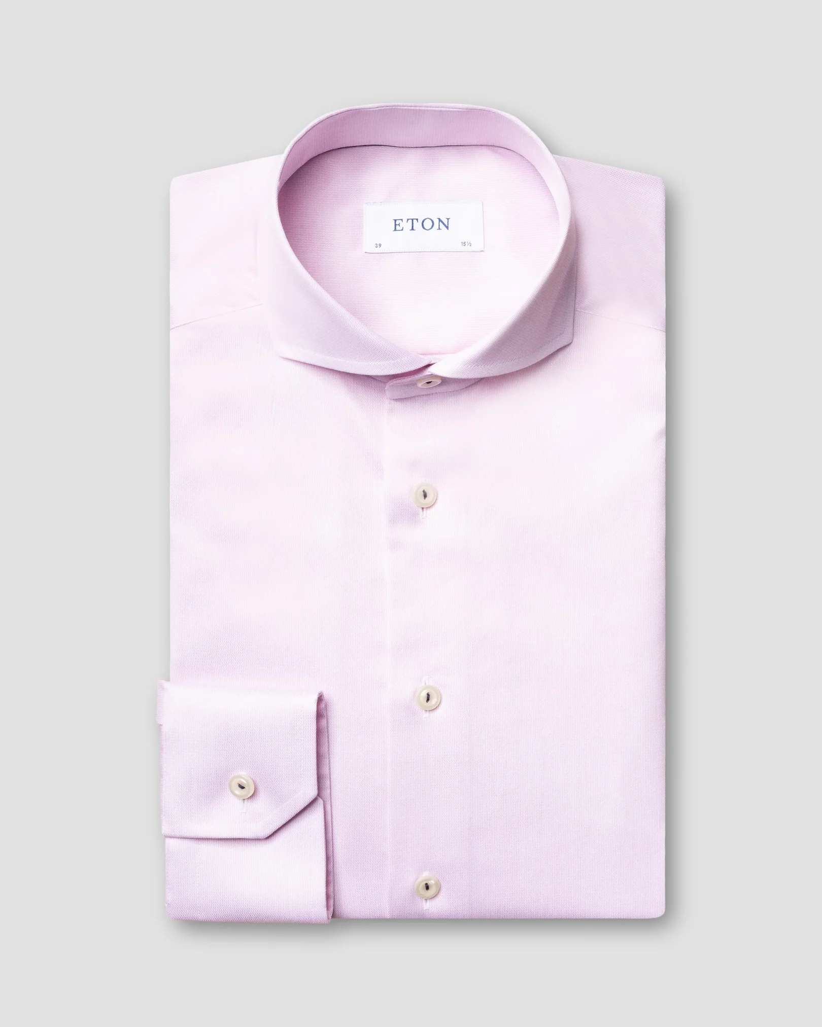 Eton - pink royal twill shirt extreme cut away