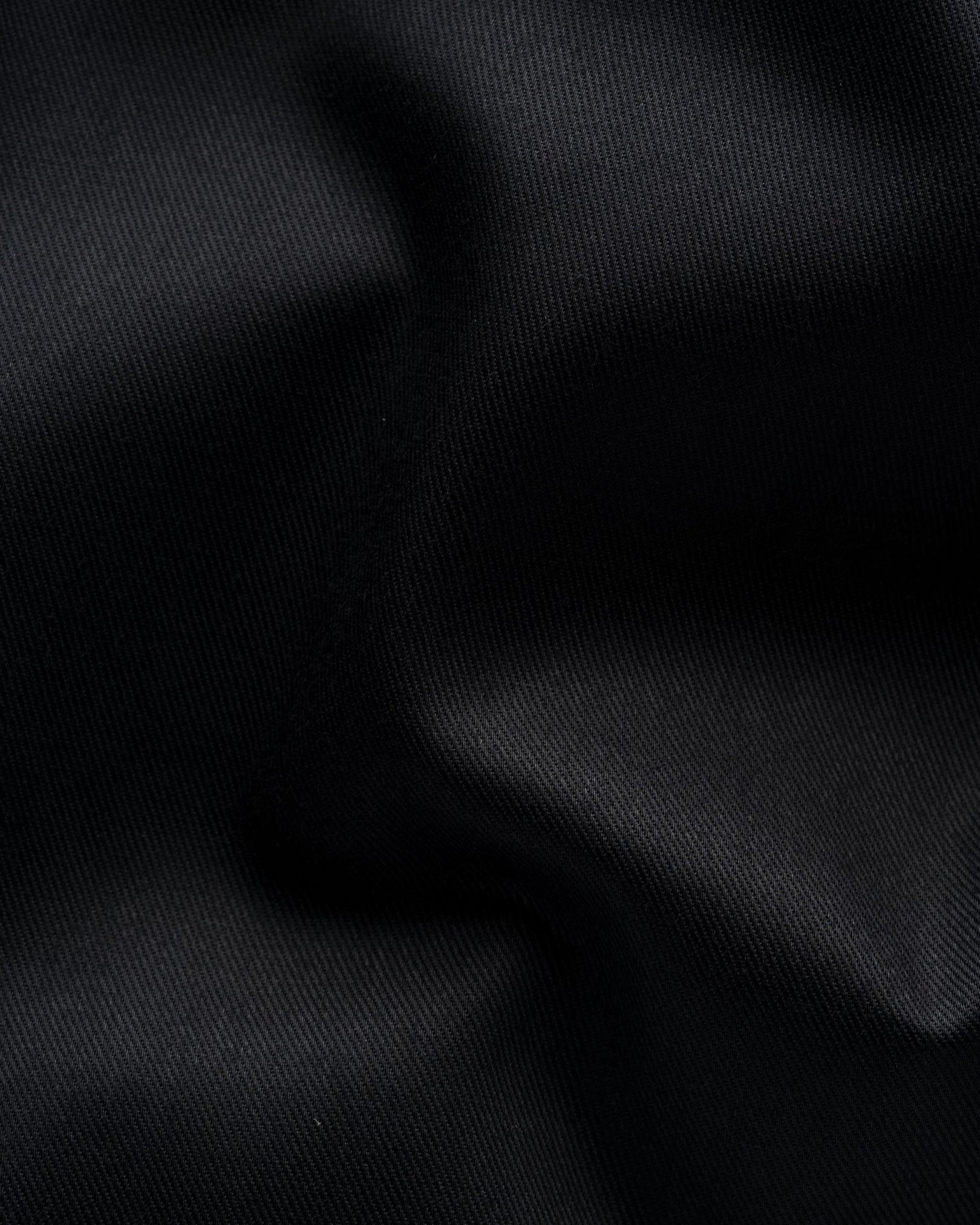 Eton - black twill stretch cut away single slim