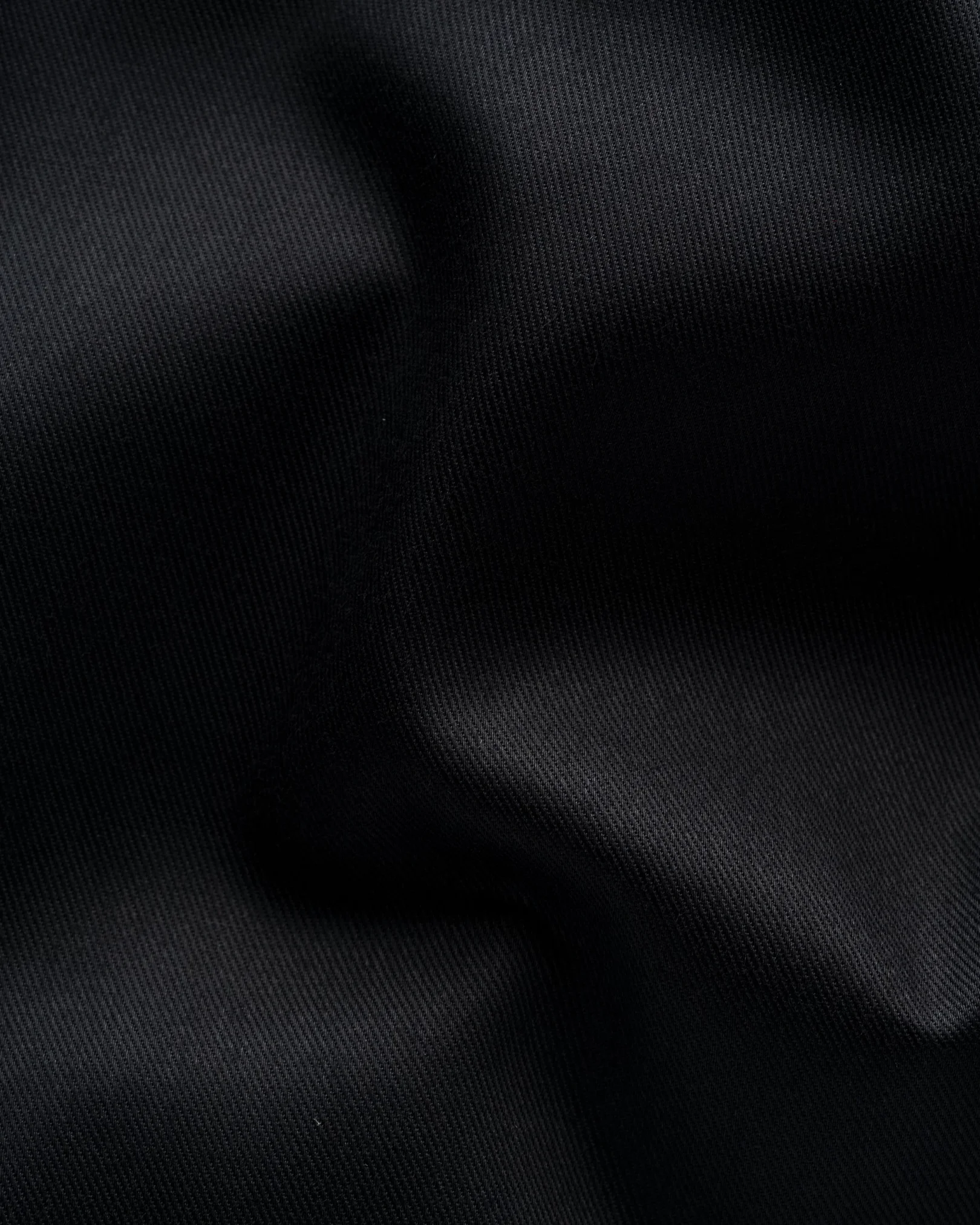 Eton - black twill stretch cut away single slim