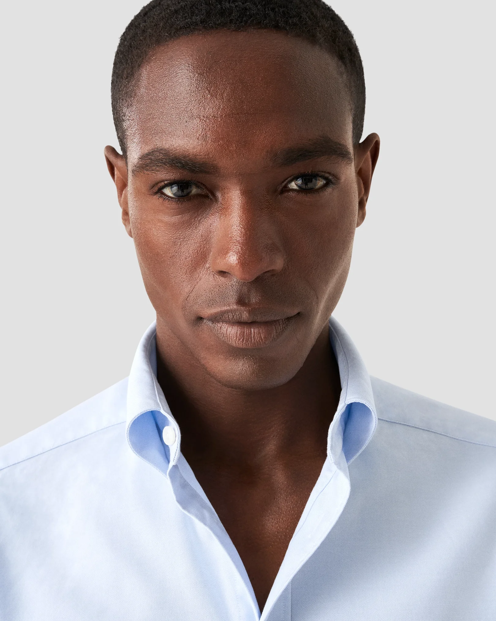 Eton - solid light blue oxford shirt