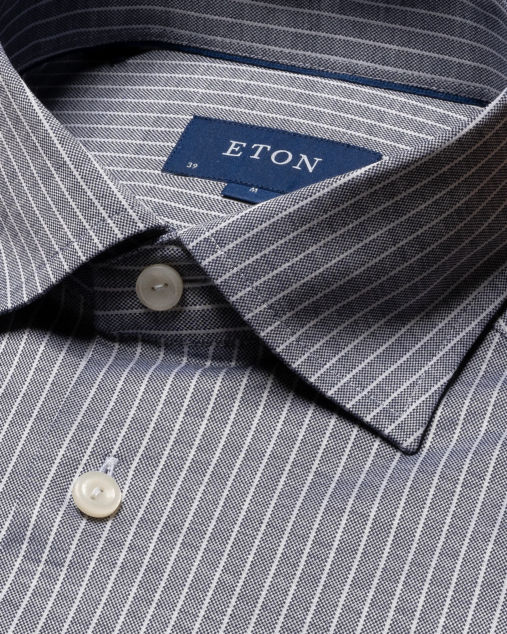 Eton - dark blue knit king wide spread