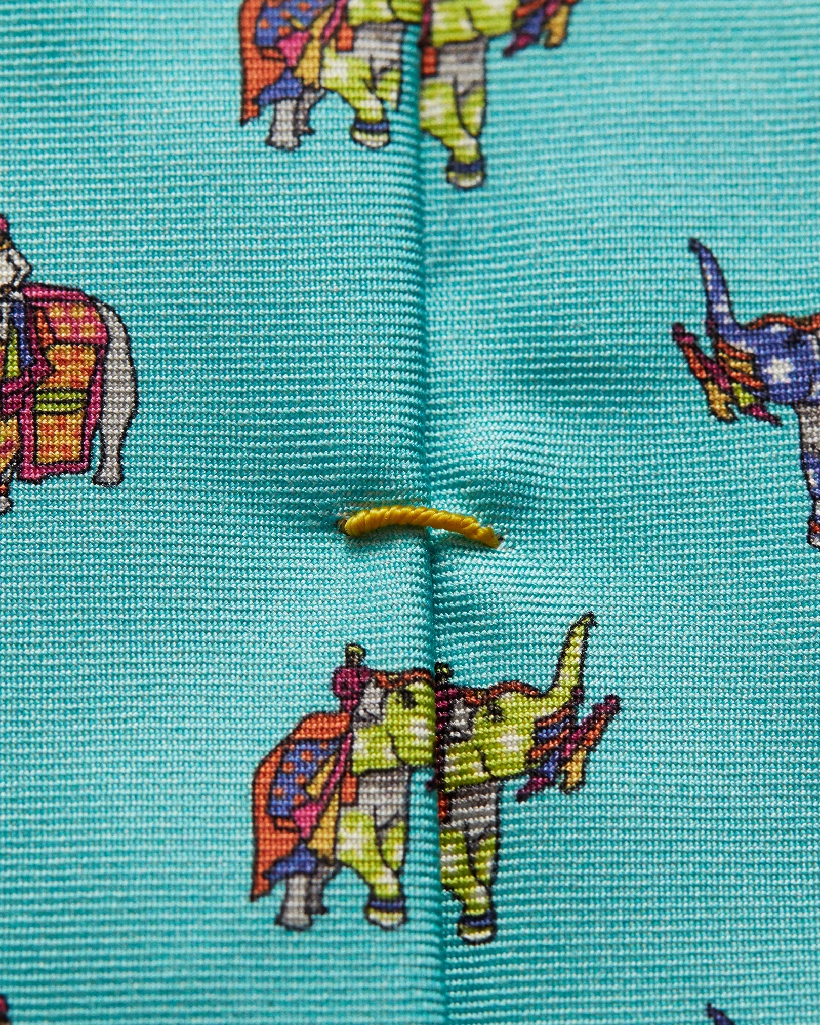 Eton - turquoise elephant tie