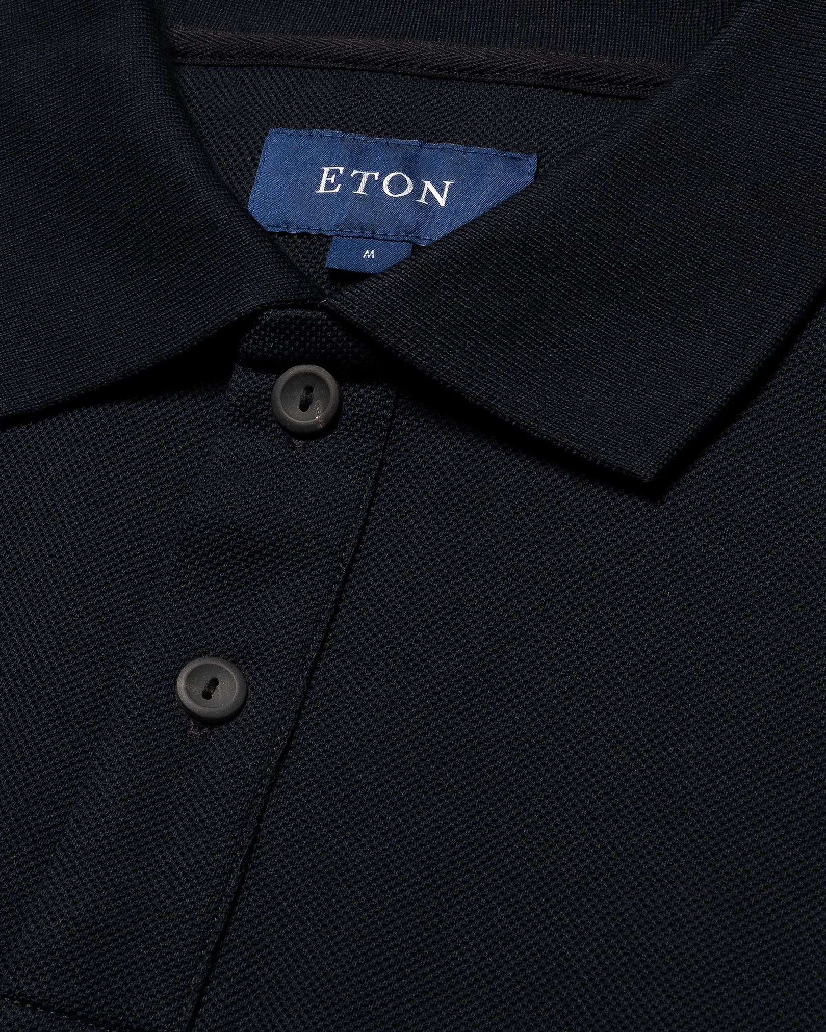Eton - navy blue knitted collar knitted cuff regular fit