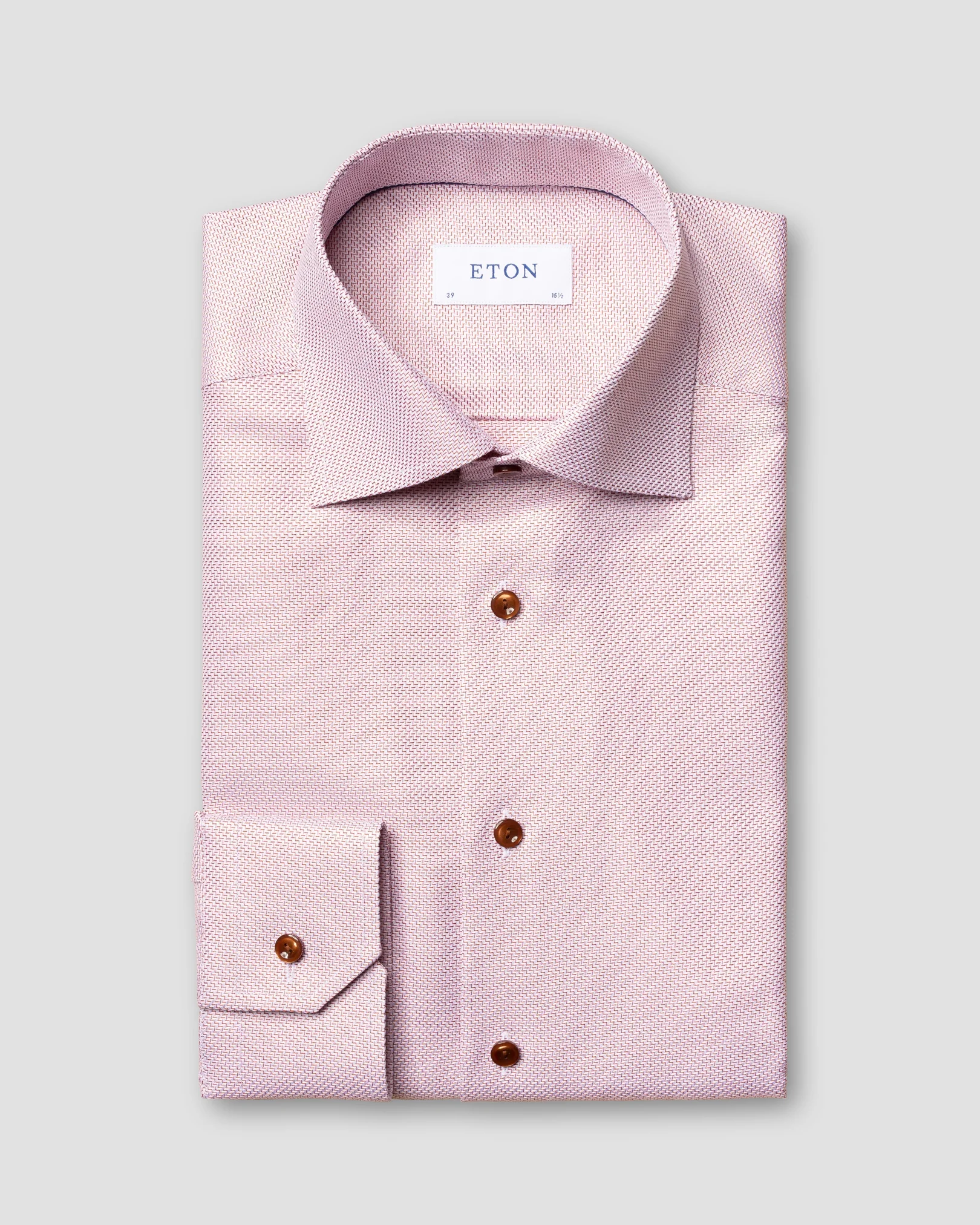 Eton - burgundy zic zac king twill shirt
