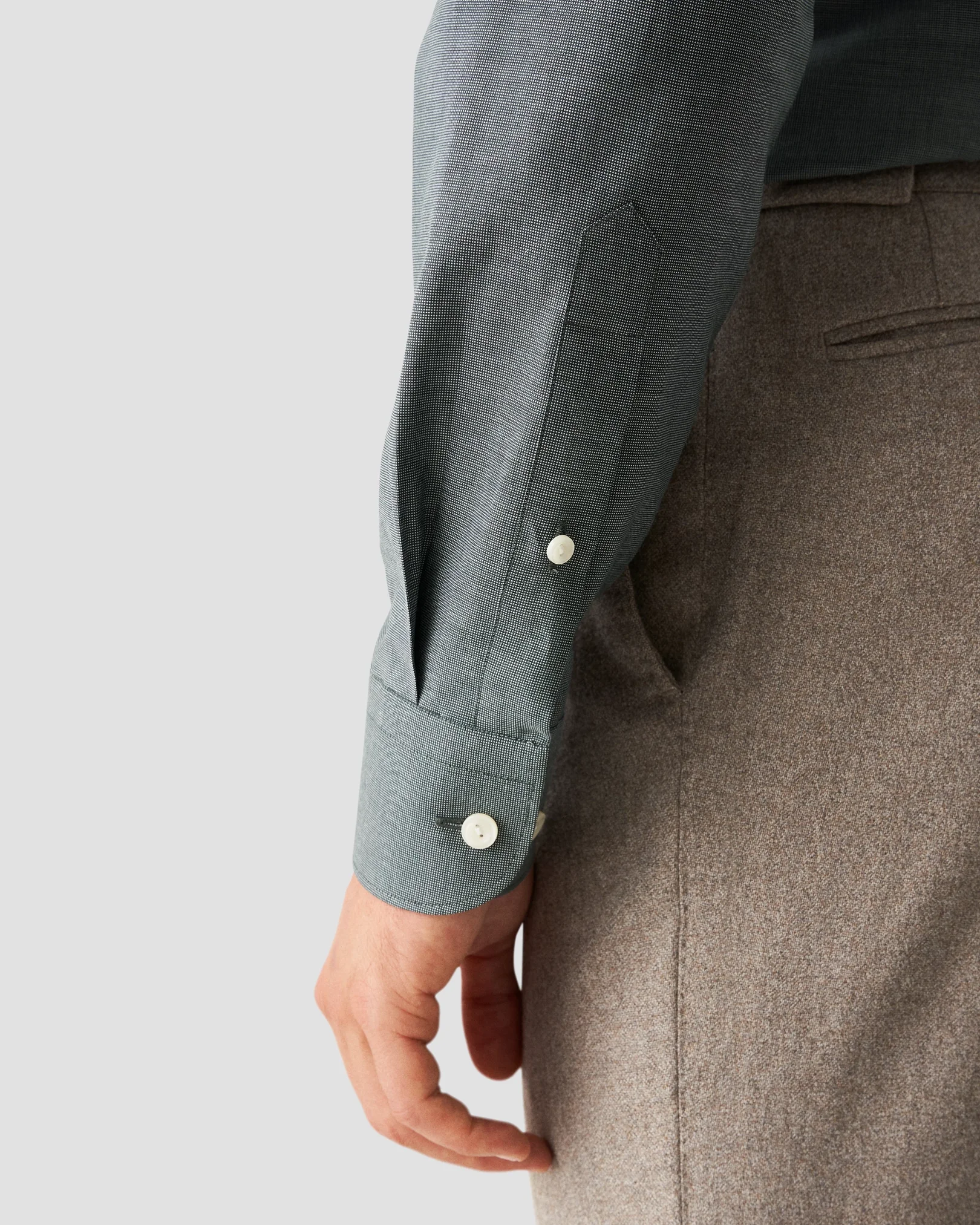 Eton - mid green oxford melange