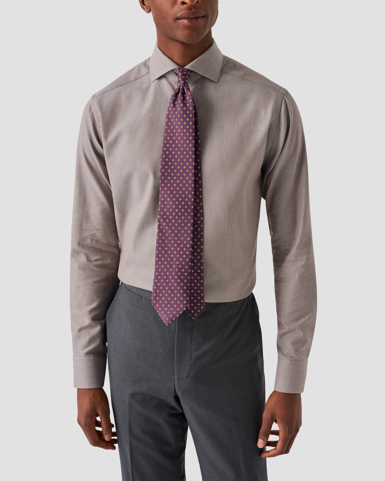 Eton - beige melange signature twill