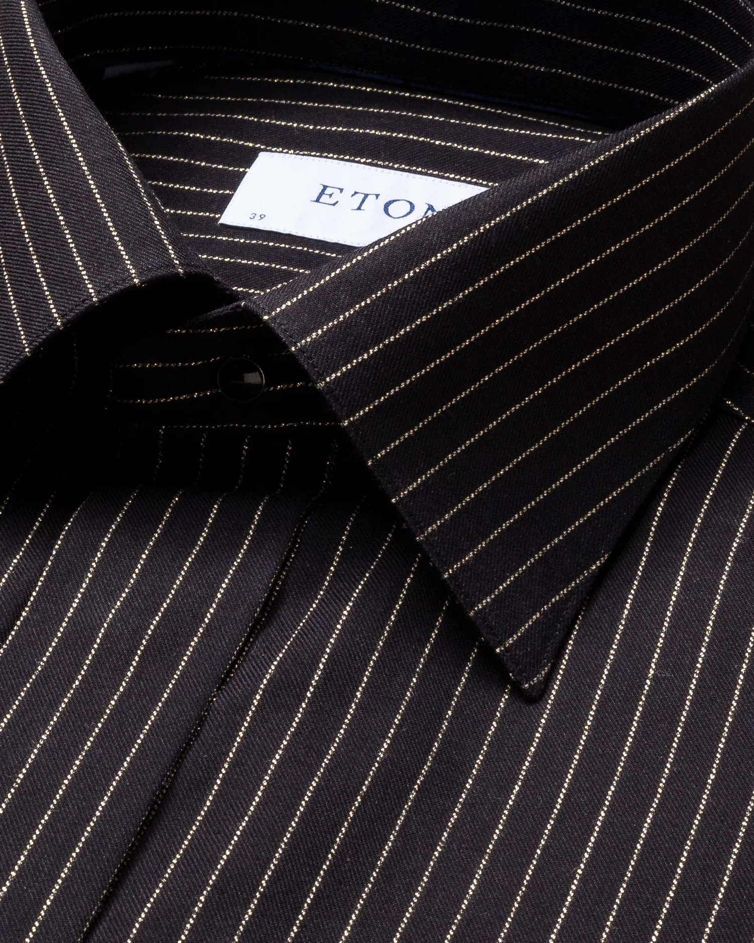 Eton - black tuxedo shirt glitter pinstripe