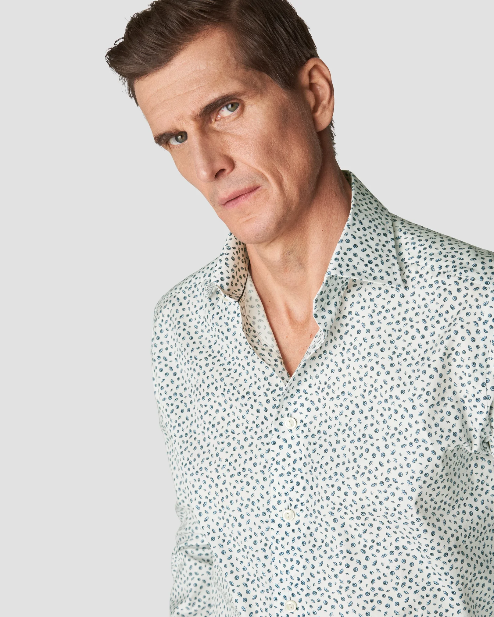 Eton - light blue poplin umbrella print