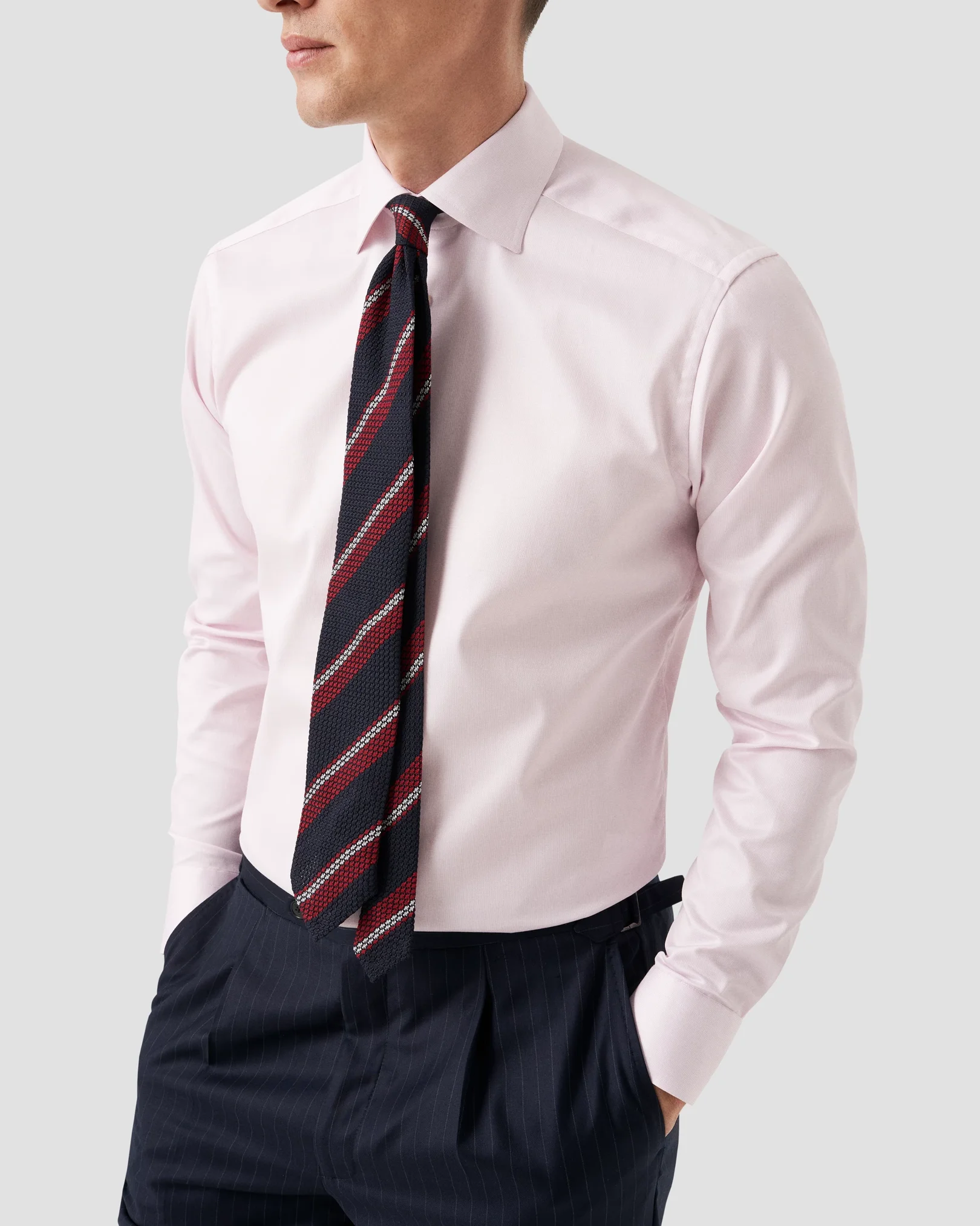 Eton - pink signature twill made to order