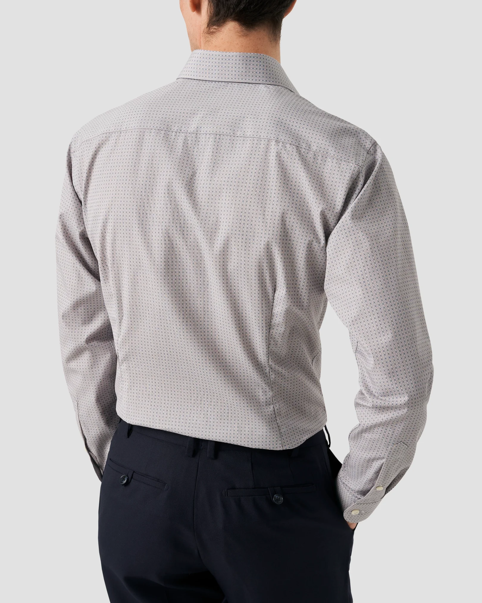 Eton - micro medallion print poplin shirt