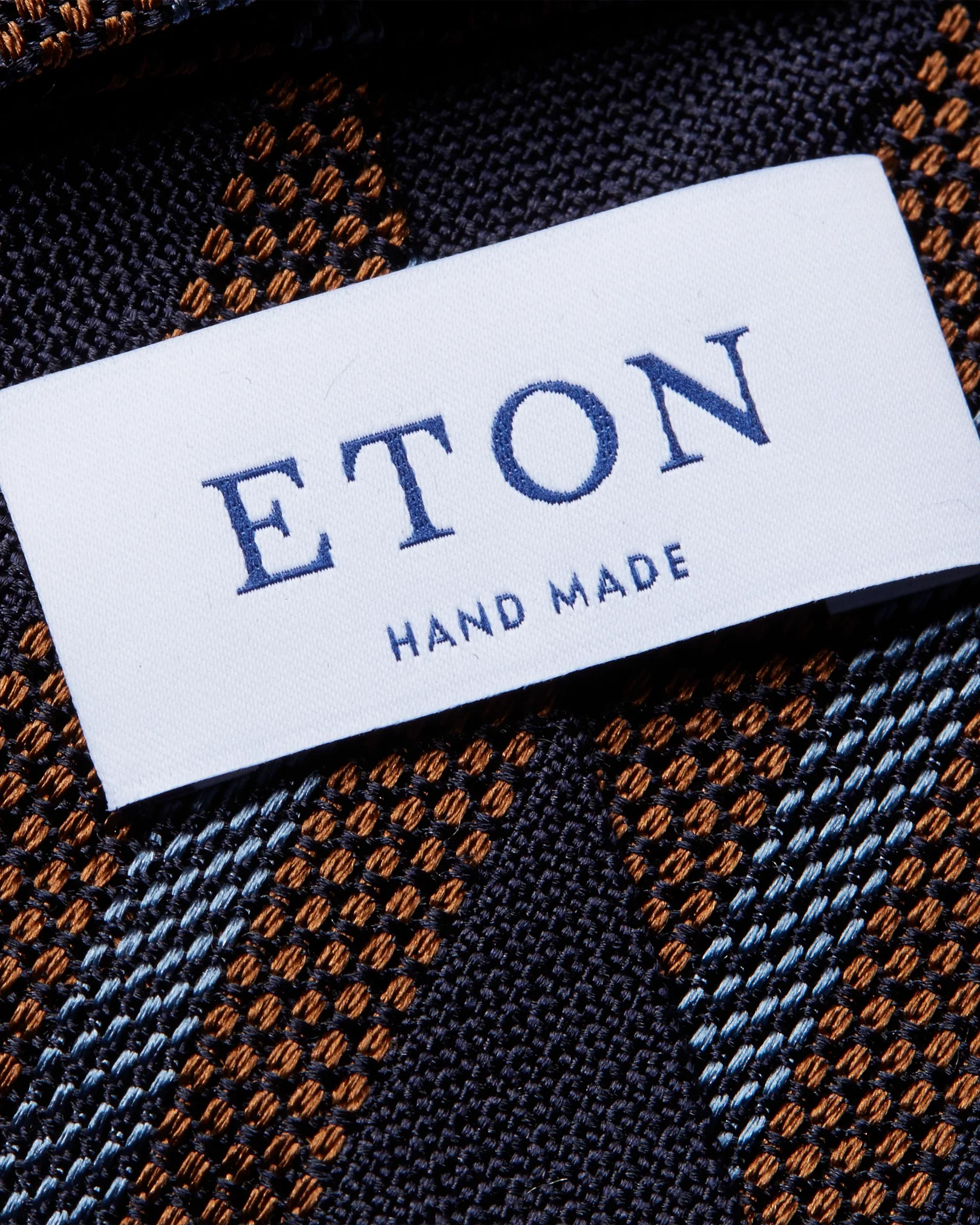 Eton - navy bold striped silk tie